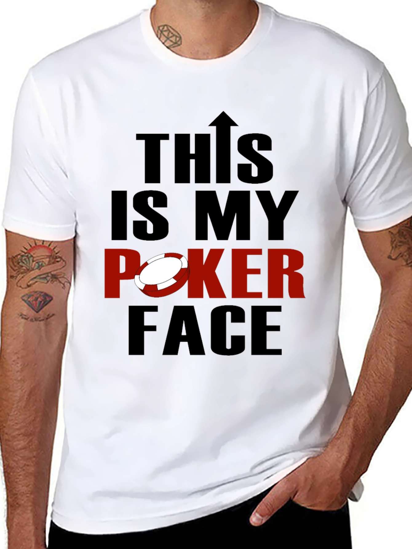 This is My Poker Face Graphic Tee - Black