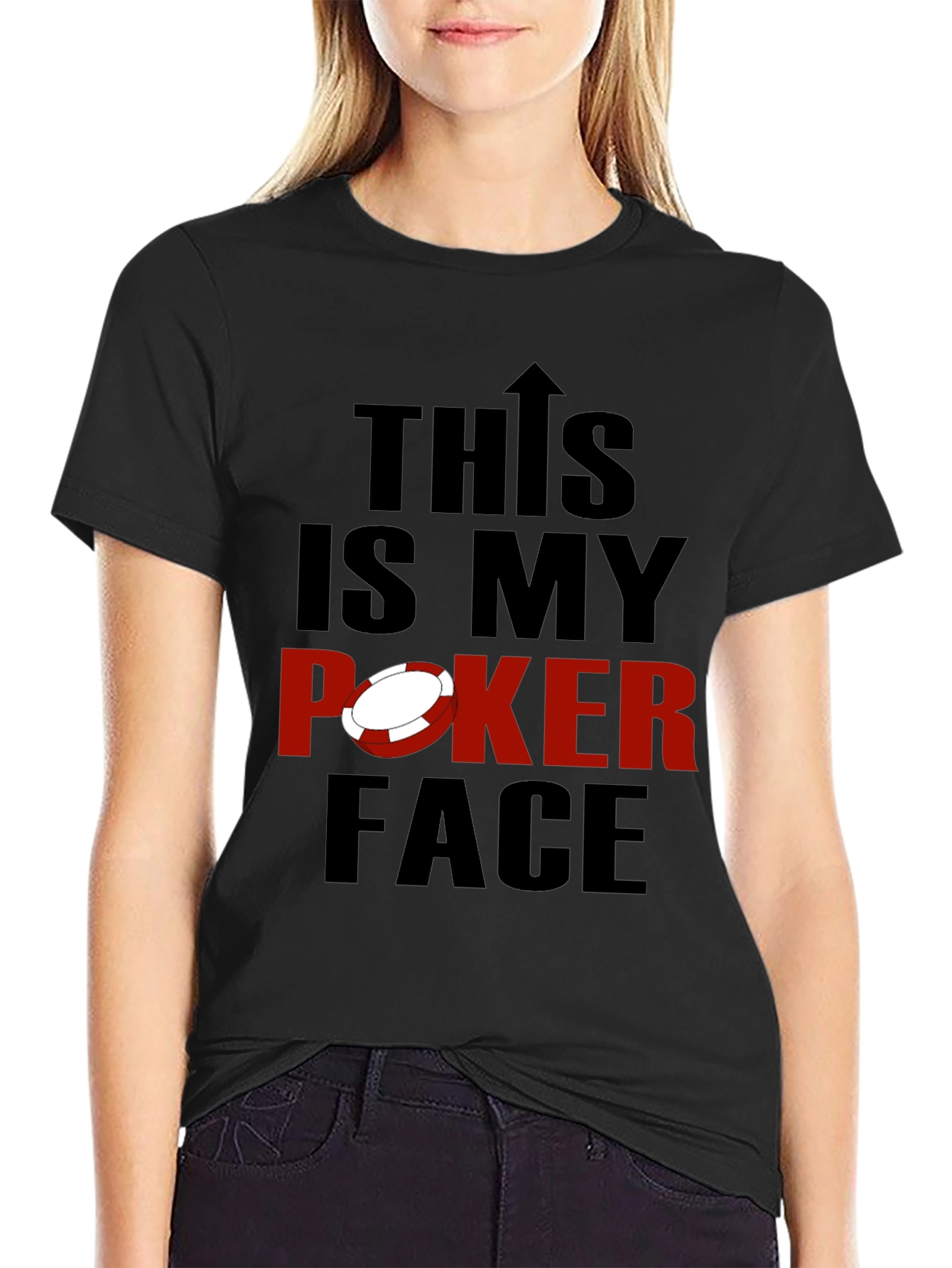 This is My Poker Face Graphic Tee - Black