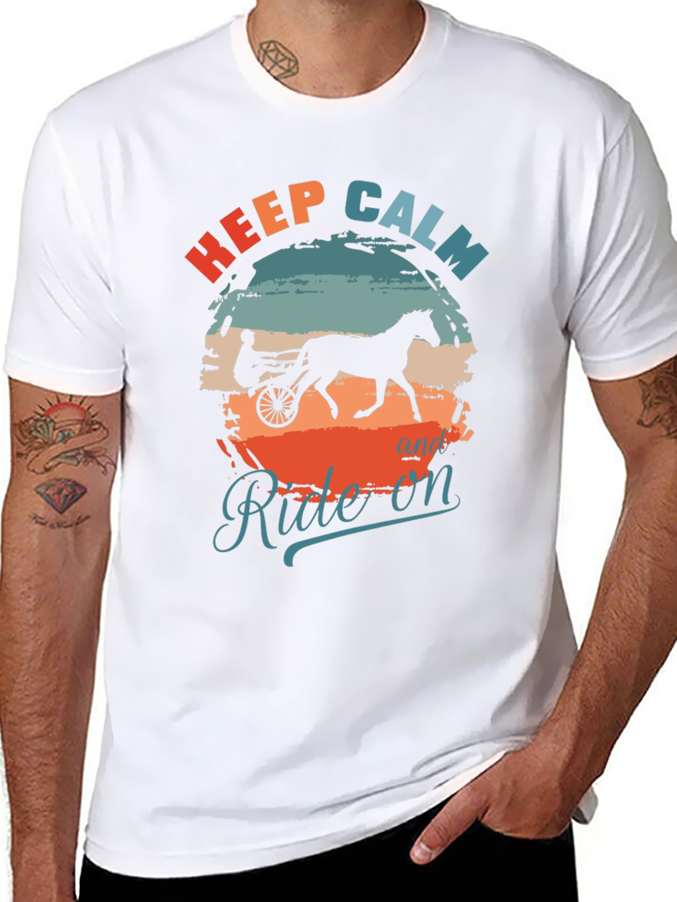 Keep Calm and Ride On Graphic T-Shirt