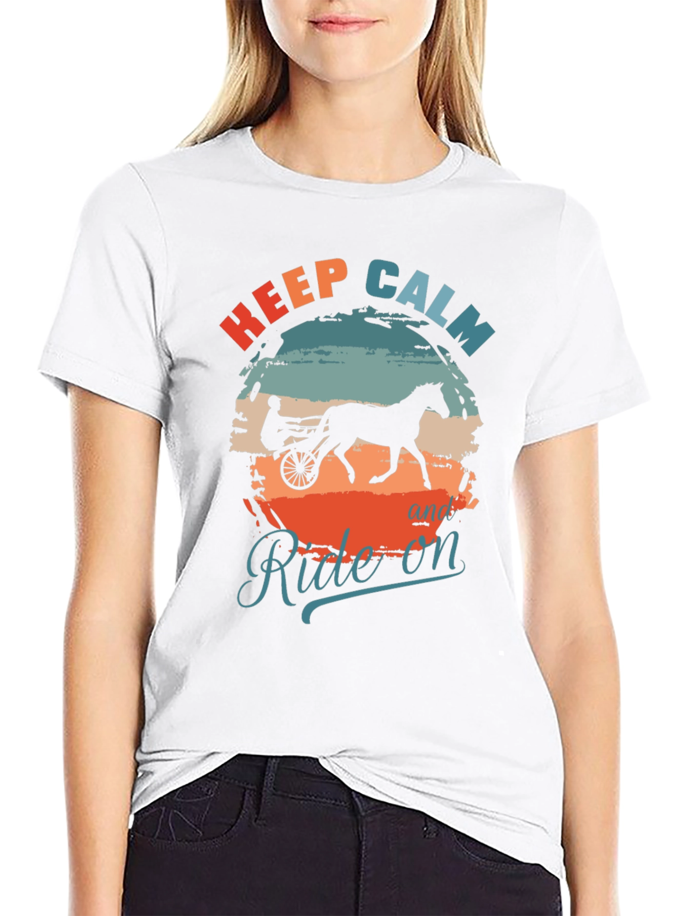 Keep Calm and Ride On Graphic T-Shirt