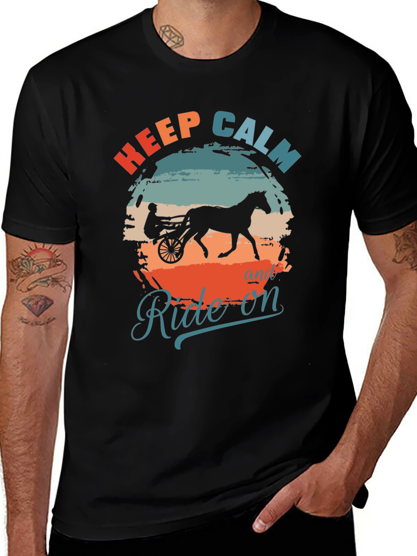 Keep Calm and Ride On Graphic T-Shirt