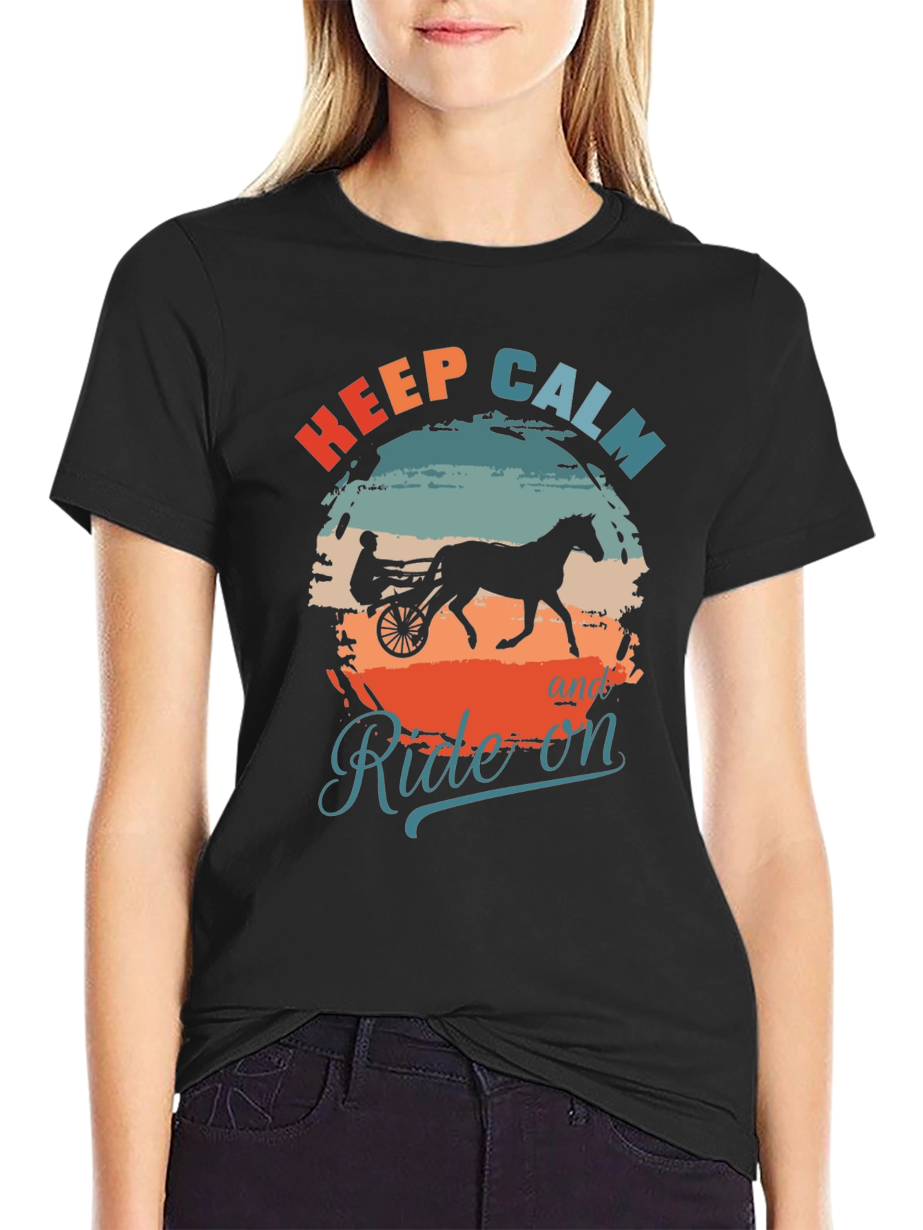 Keep Calm and Ride On Graphic T-Shirt