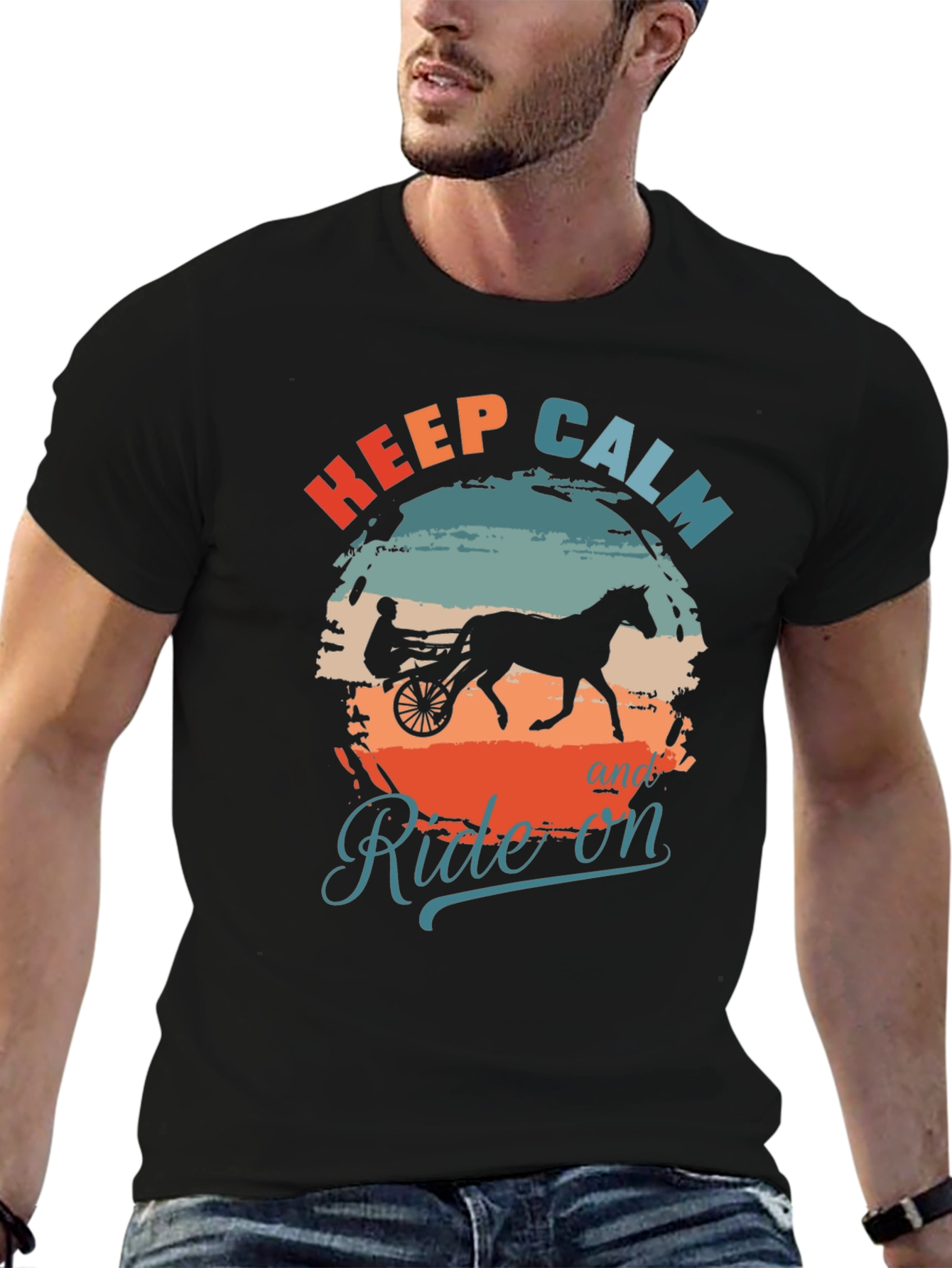 Keep Calm and Ride On Graphic T-Shirt
