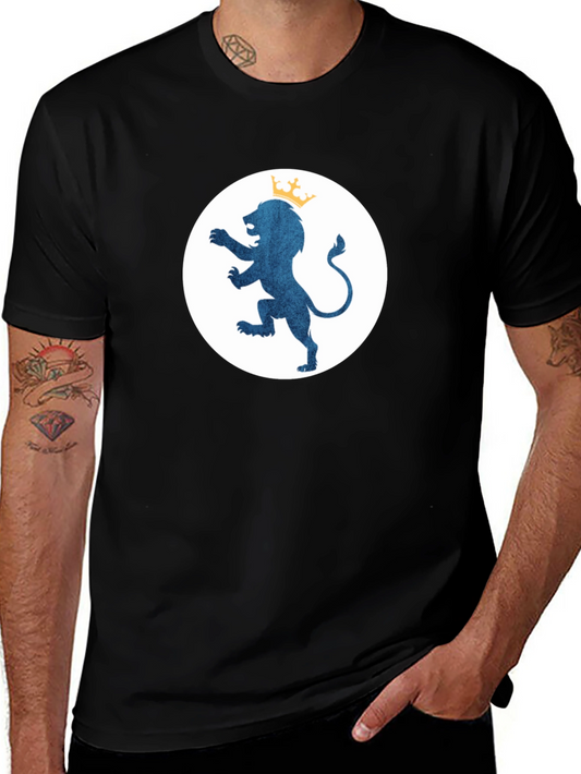 Royal Lion Emblem Black T-Shirt