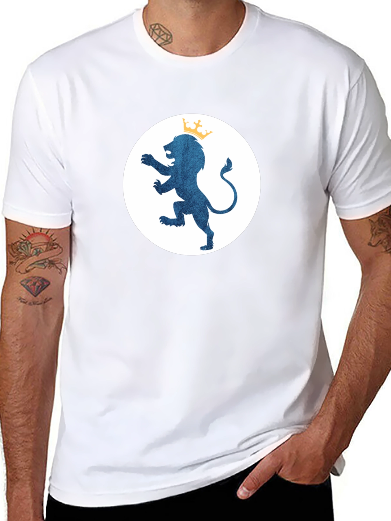 Royal Lion Emblem Black T-Shirt