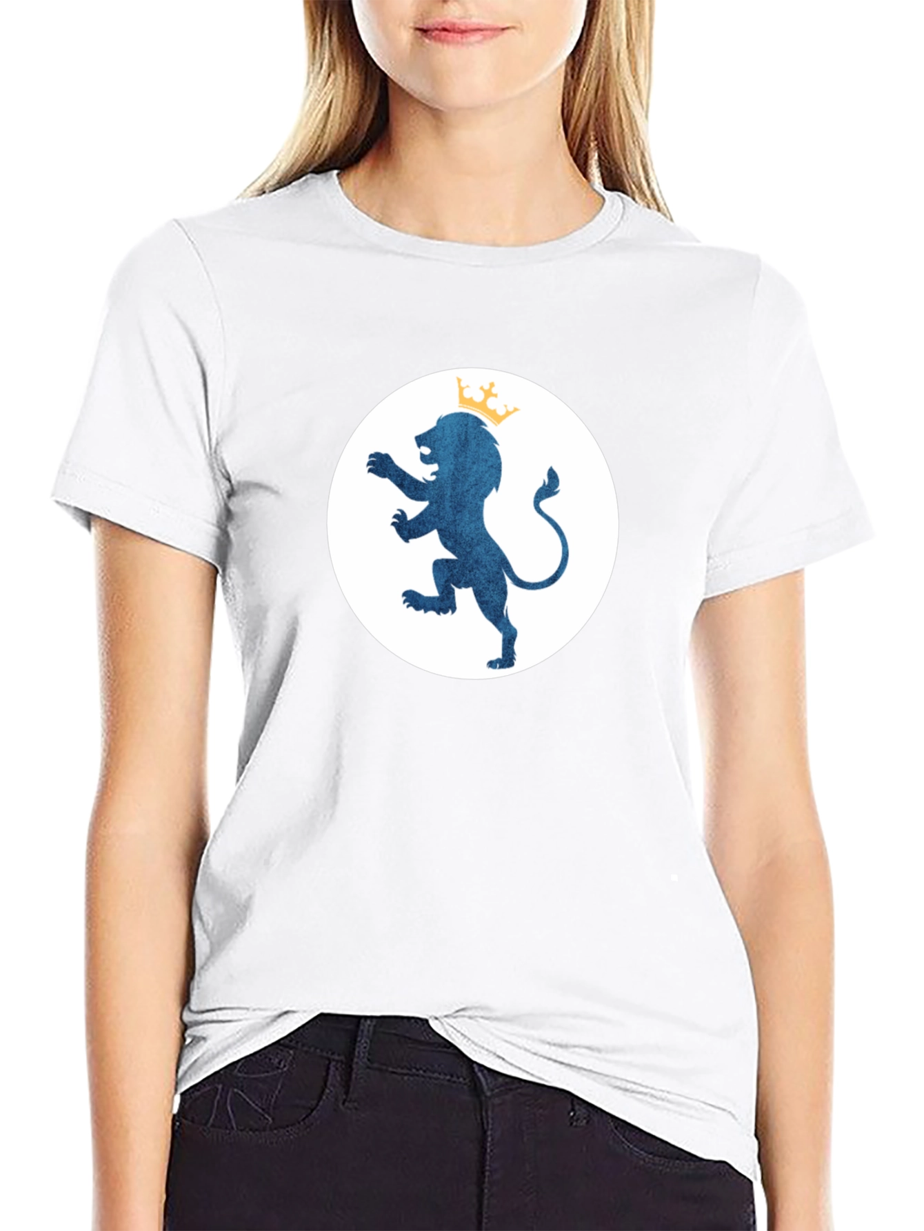 Royal Lion Emblem Black T-Shirt