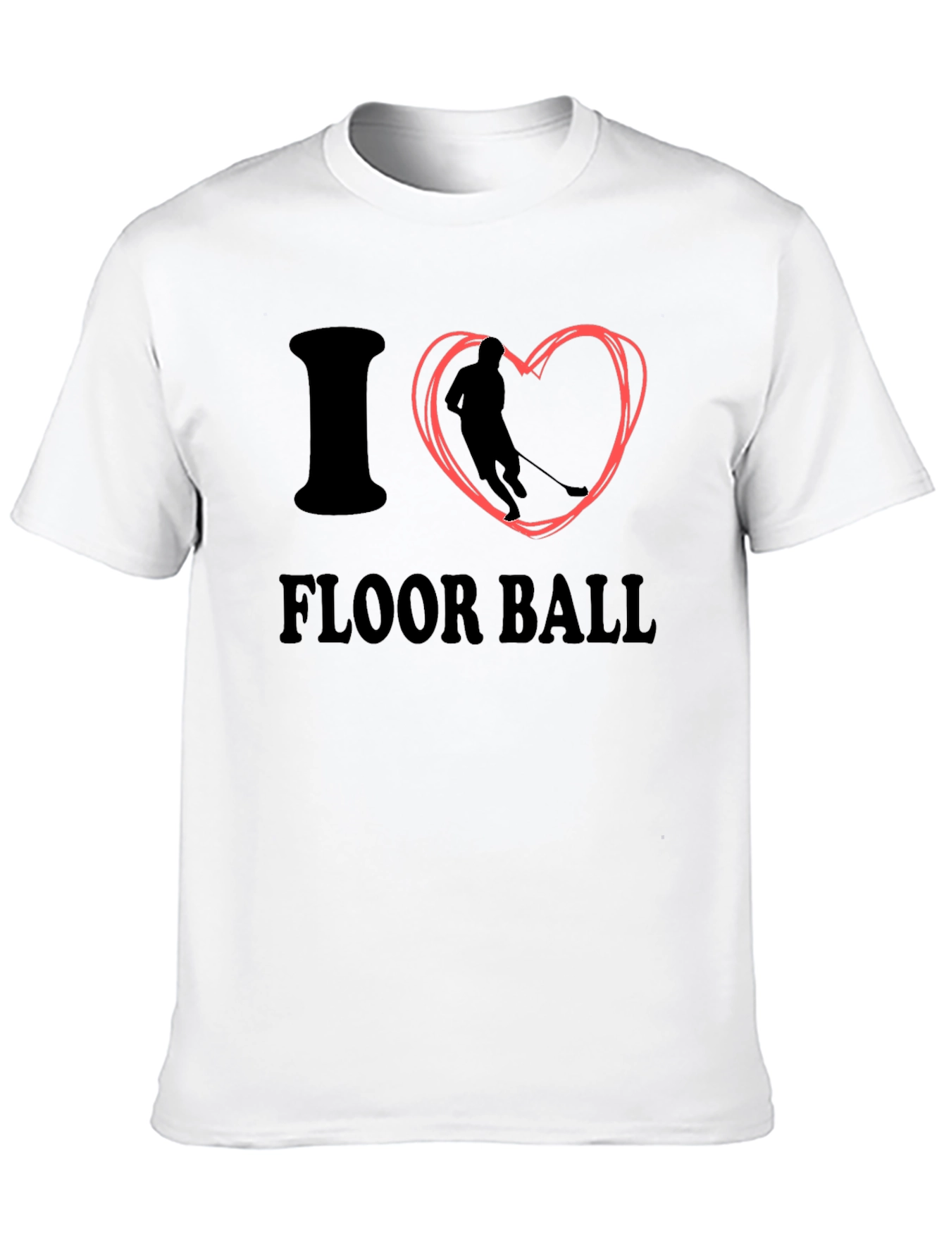 I Love Floorball Black T-Shirt