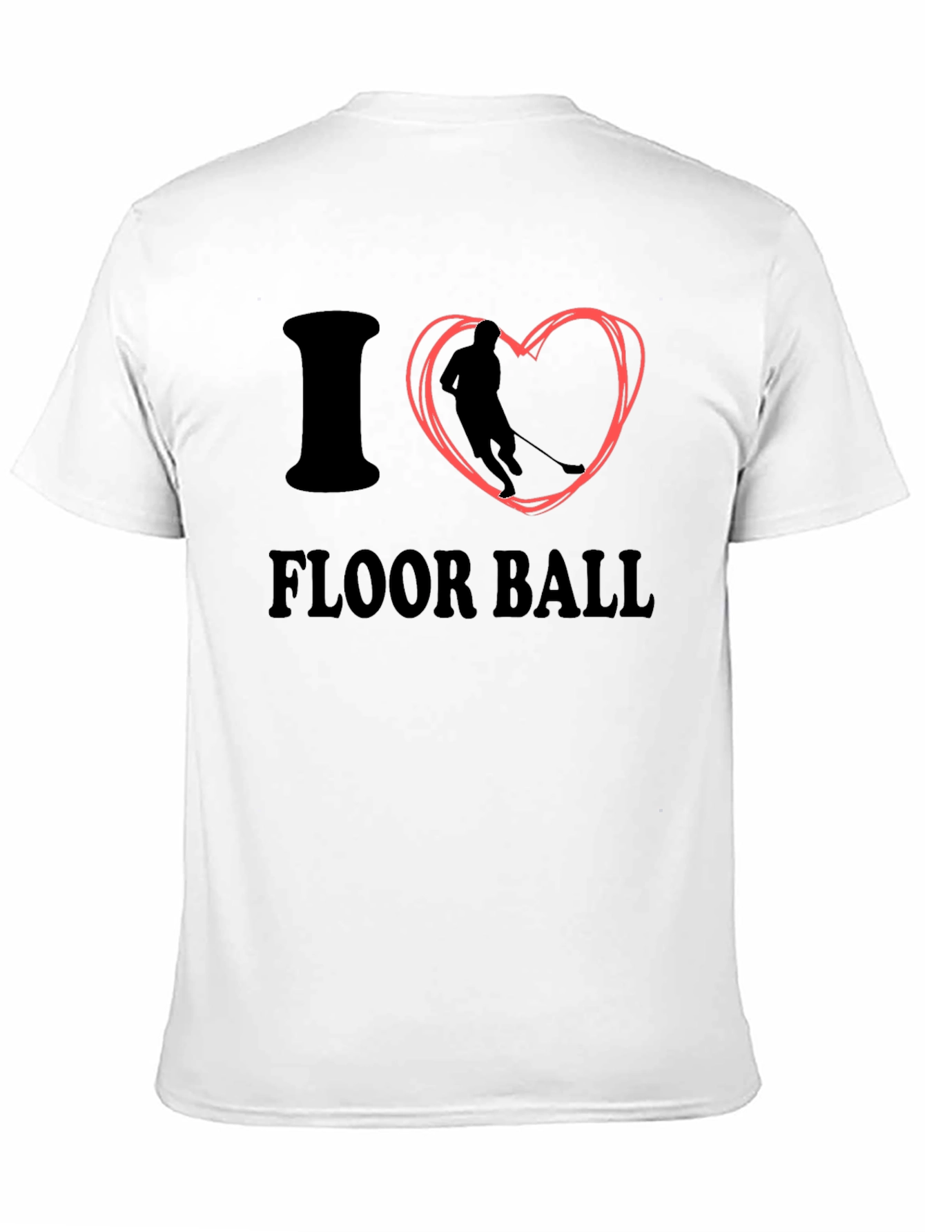 I Love Floorball Black T-Shirt