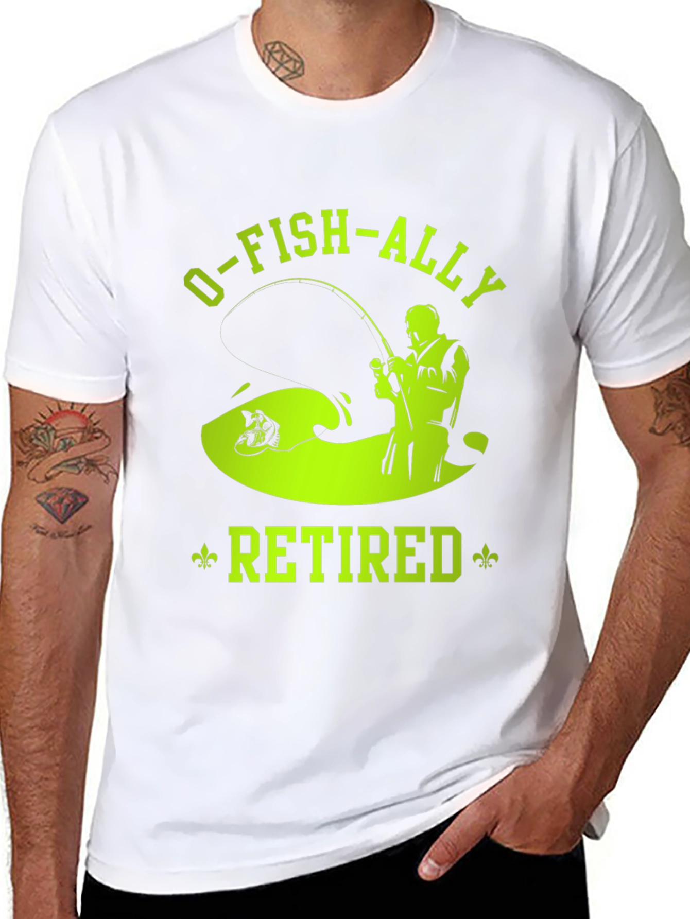 O-FISH-ALLY Retired Black Graphic T-Shirt