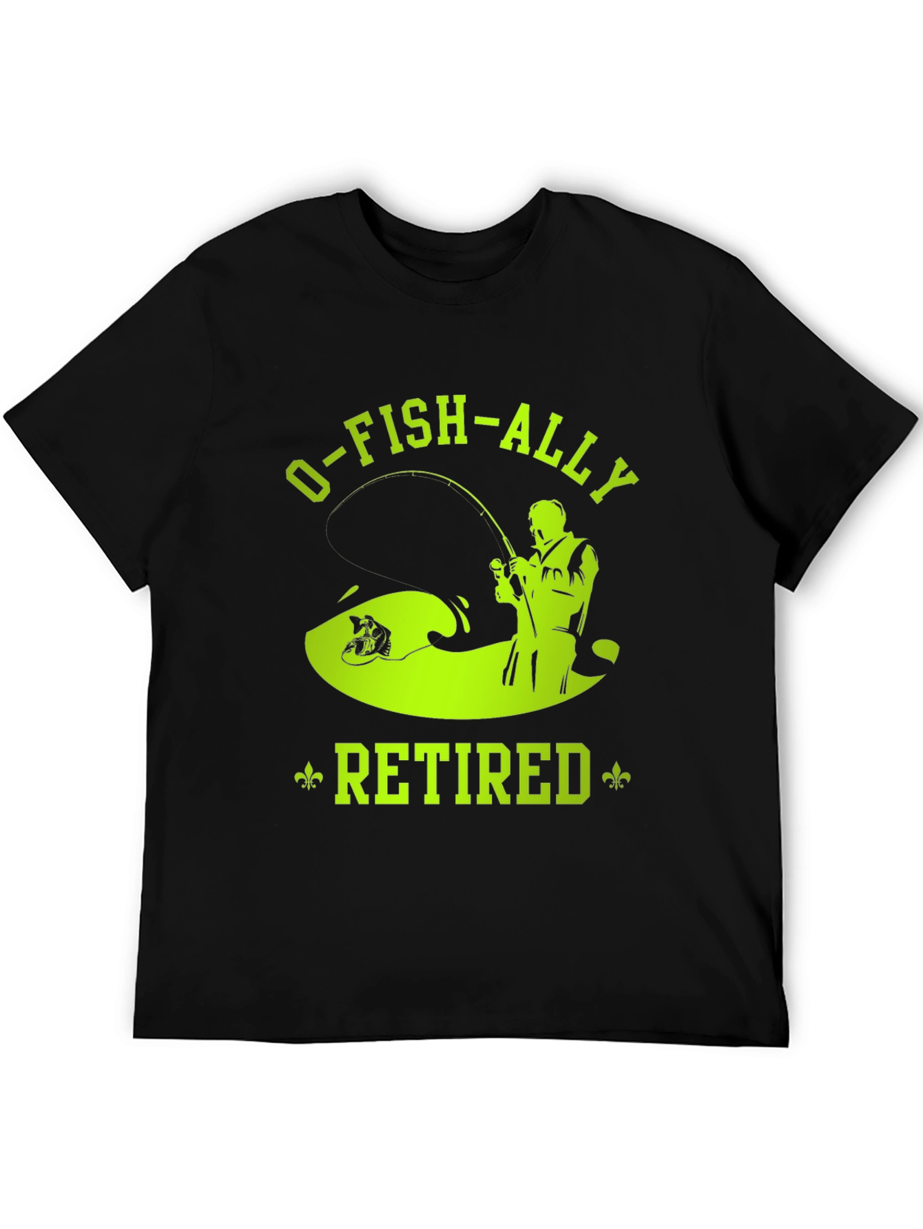O-FISH-ALLY Retired Black Graphic T-Shirt