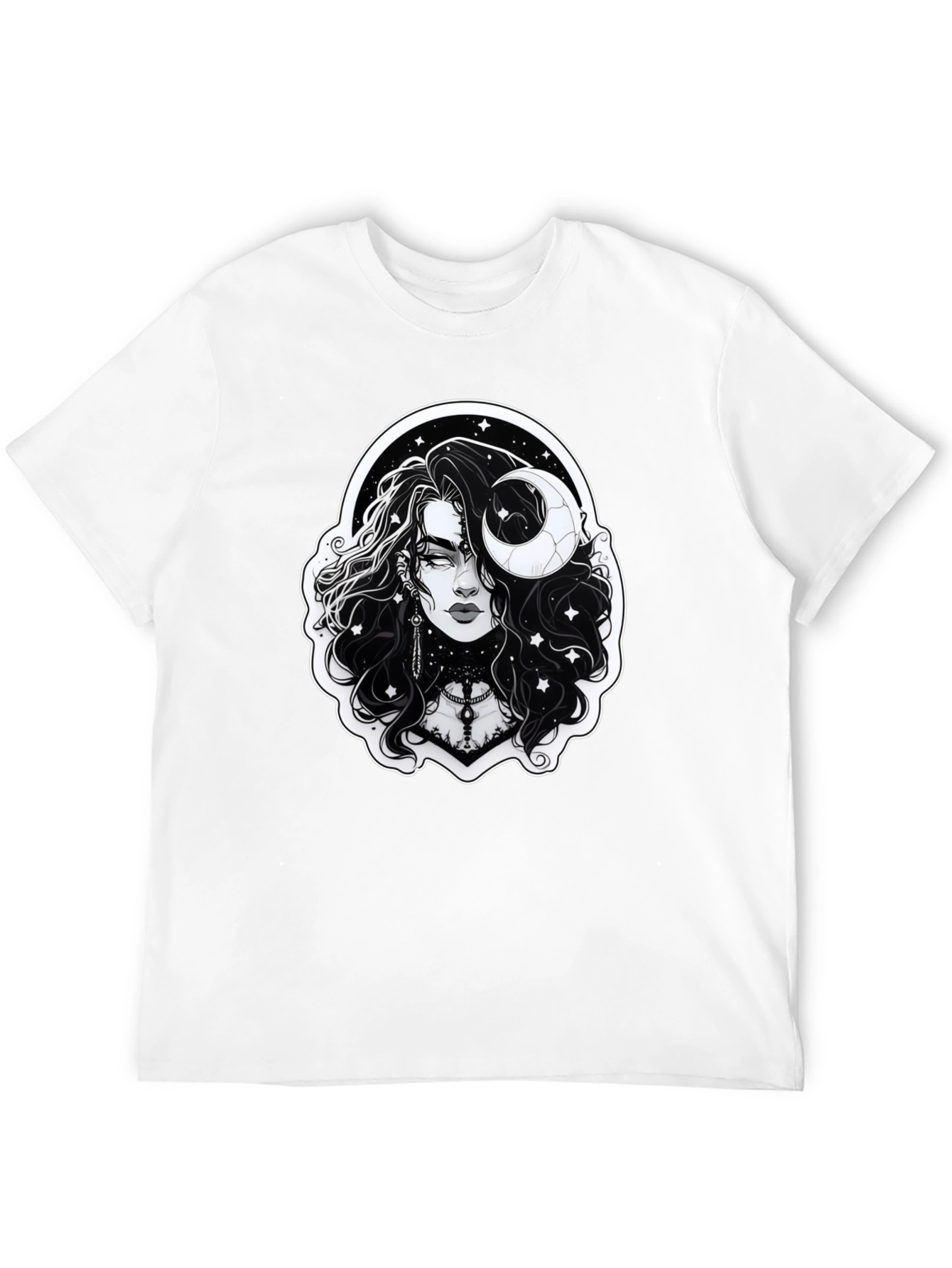 Celestial Aries Graphic Tee - Black
