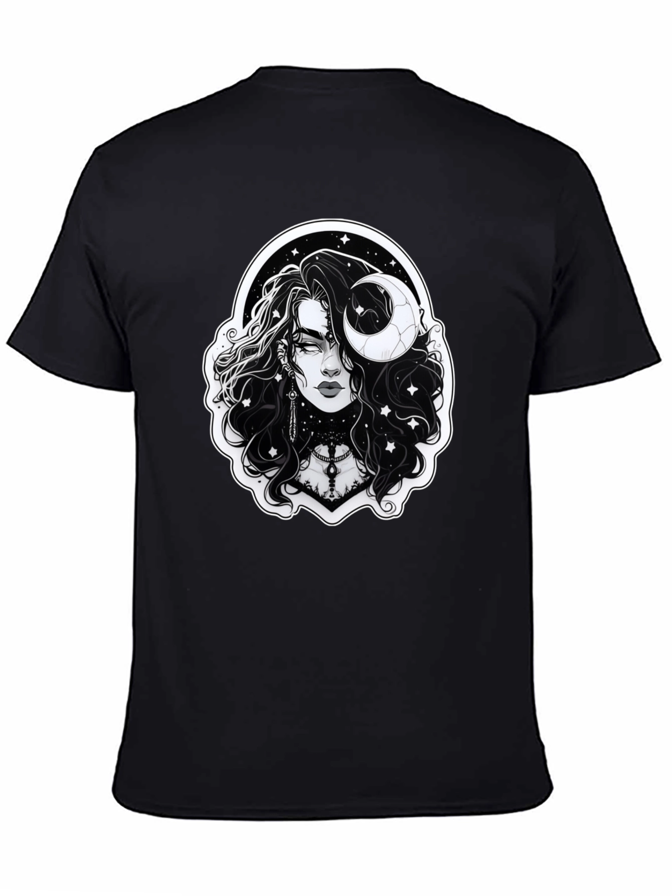 Celestial Aries Graphic Tee - Black