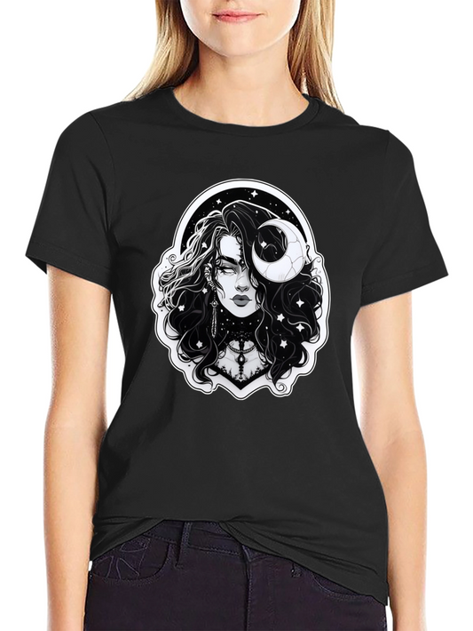 Celestial Aries Graphic Tee - Black