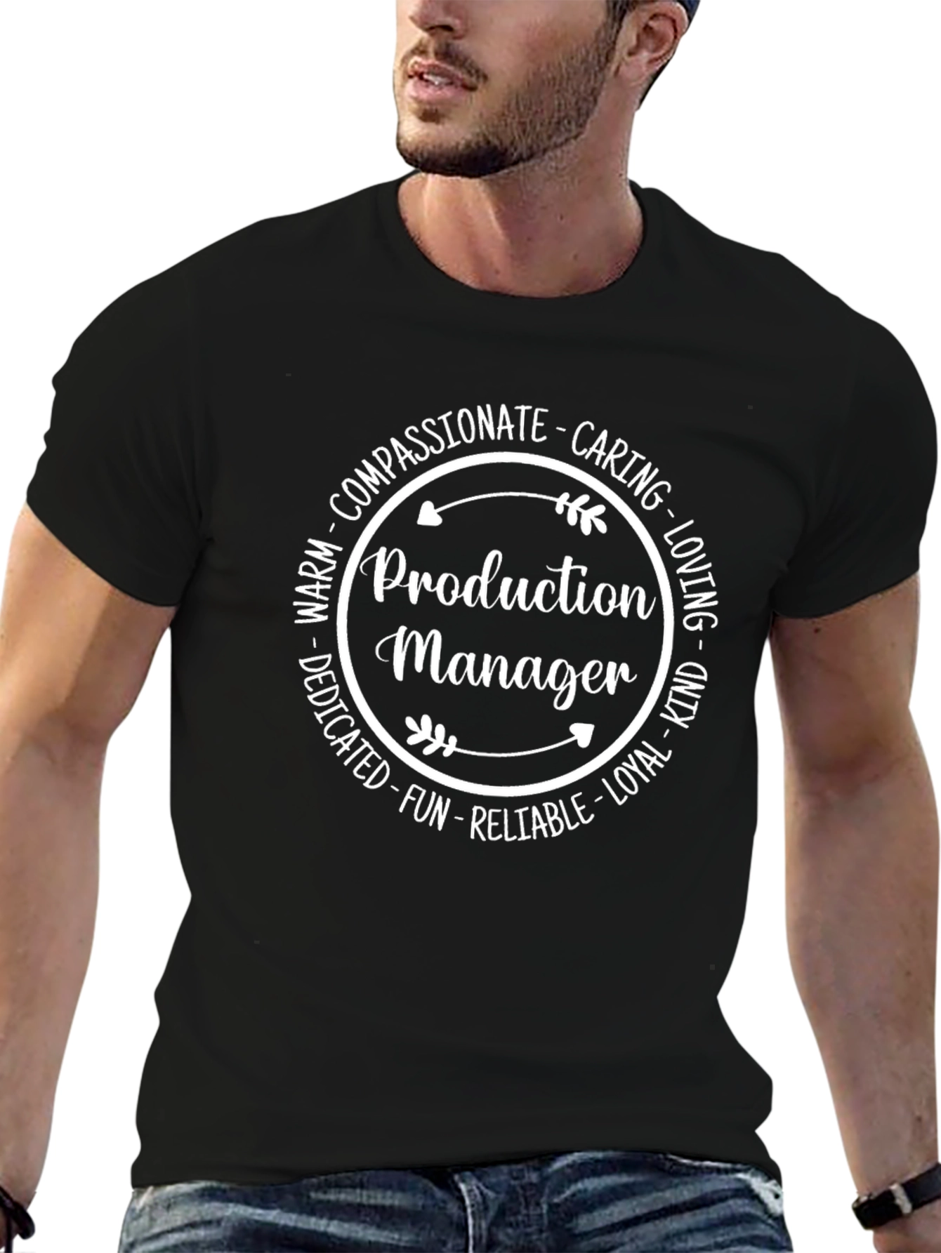 Production Manager T-Shirt - Compassionate Caring Design