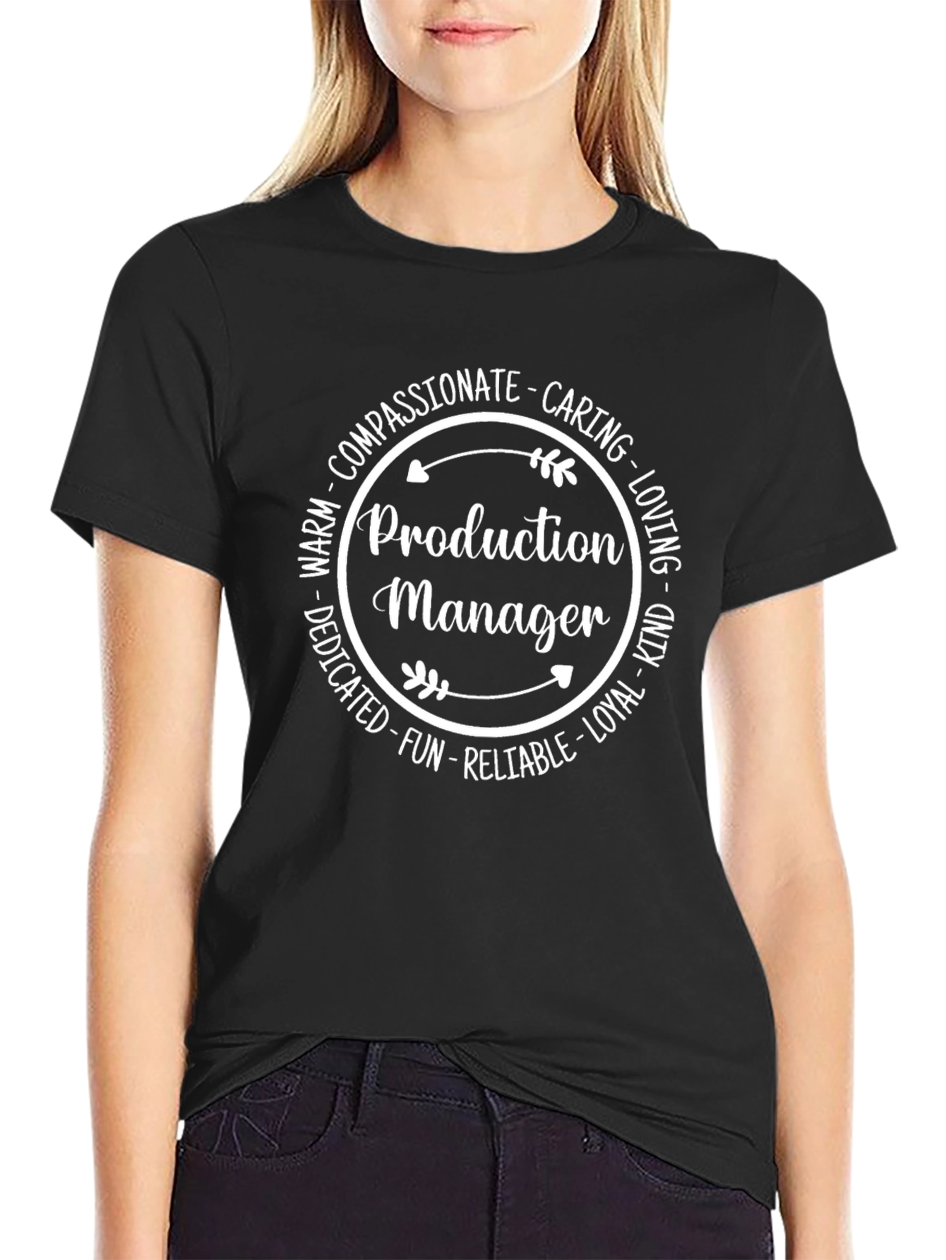 Production Manager T-Shirt - Compassionate Caring Design