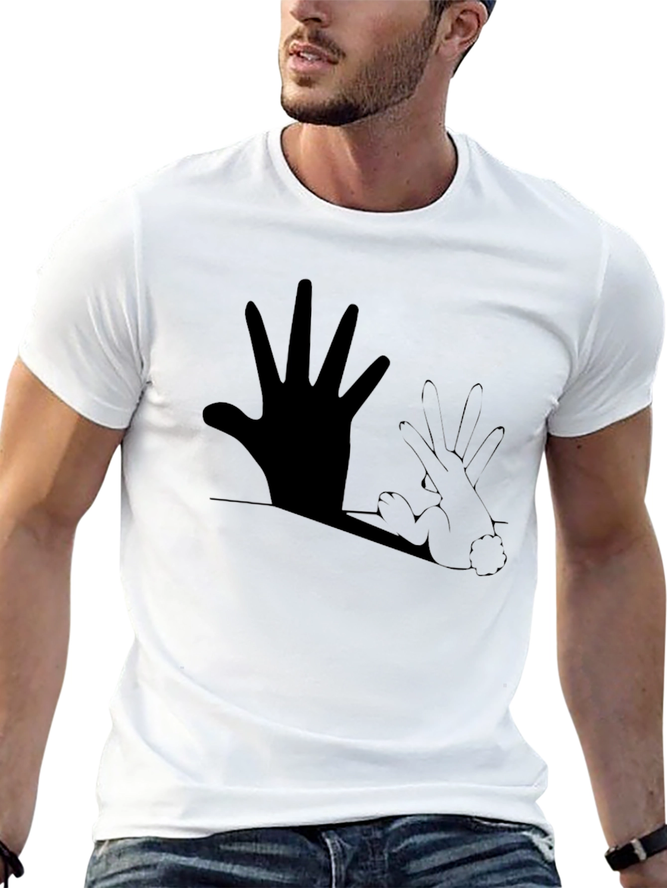 Hand Shadow Bunny T-Shirt