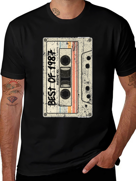 Vintage 1987 Cassette Tape Graphic T-Shirt