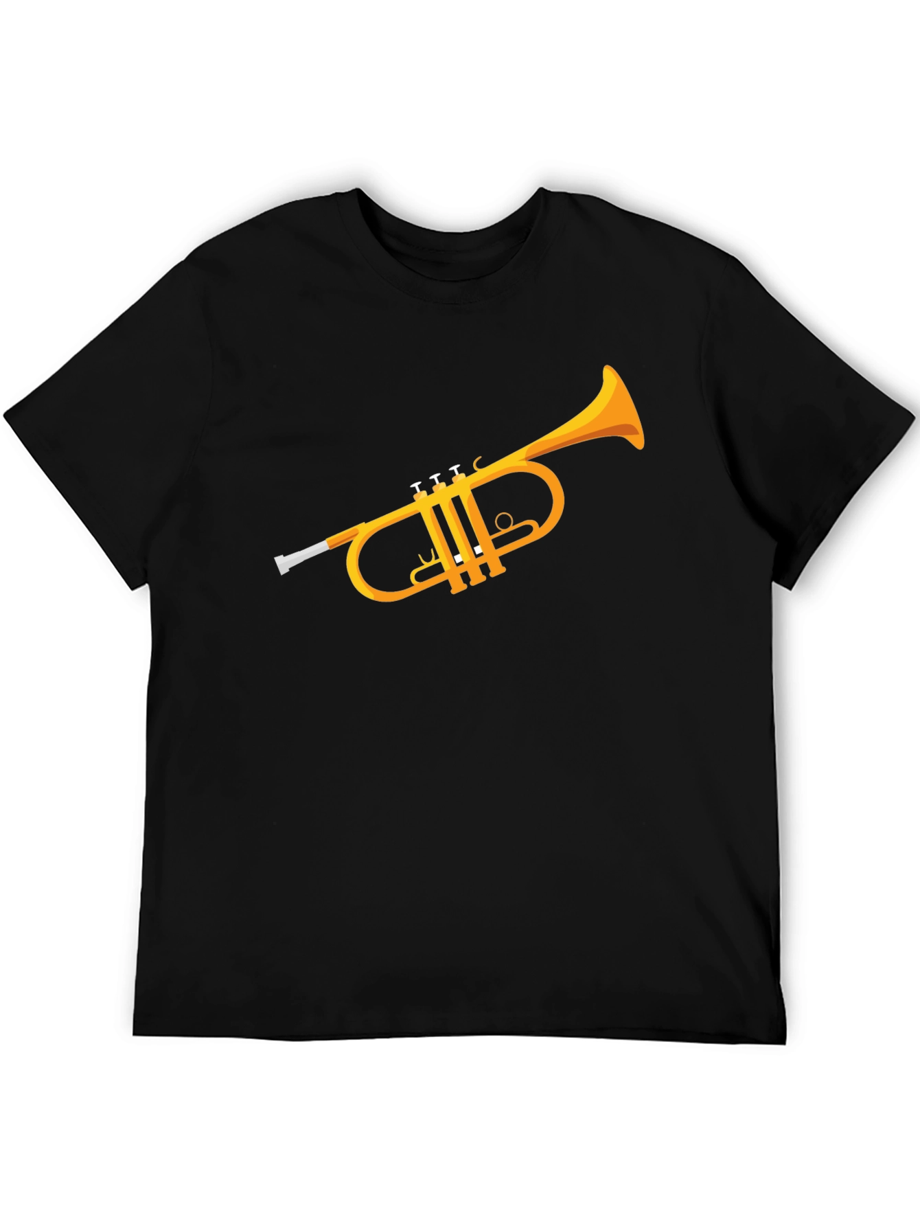 Trumpet Graphic T-Shirt - Black Casual Tee