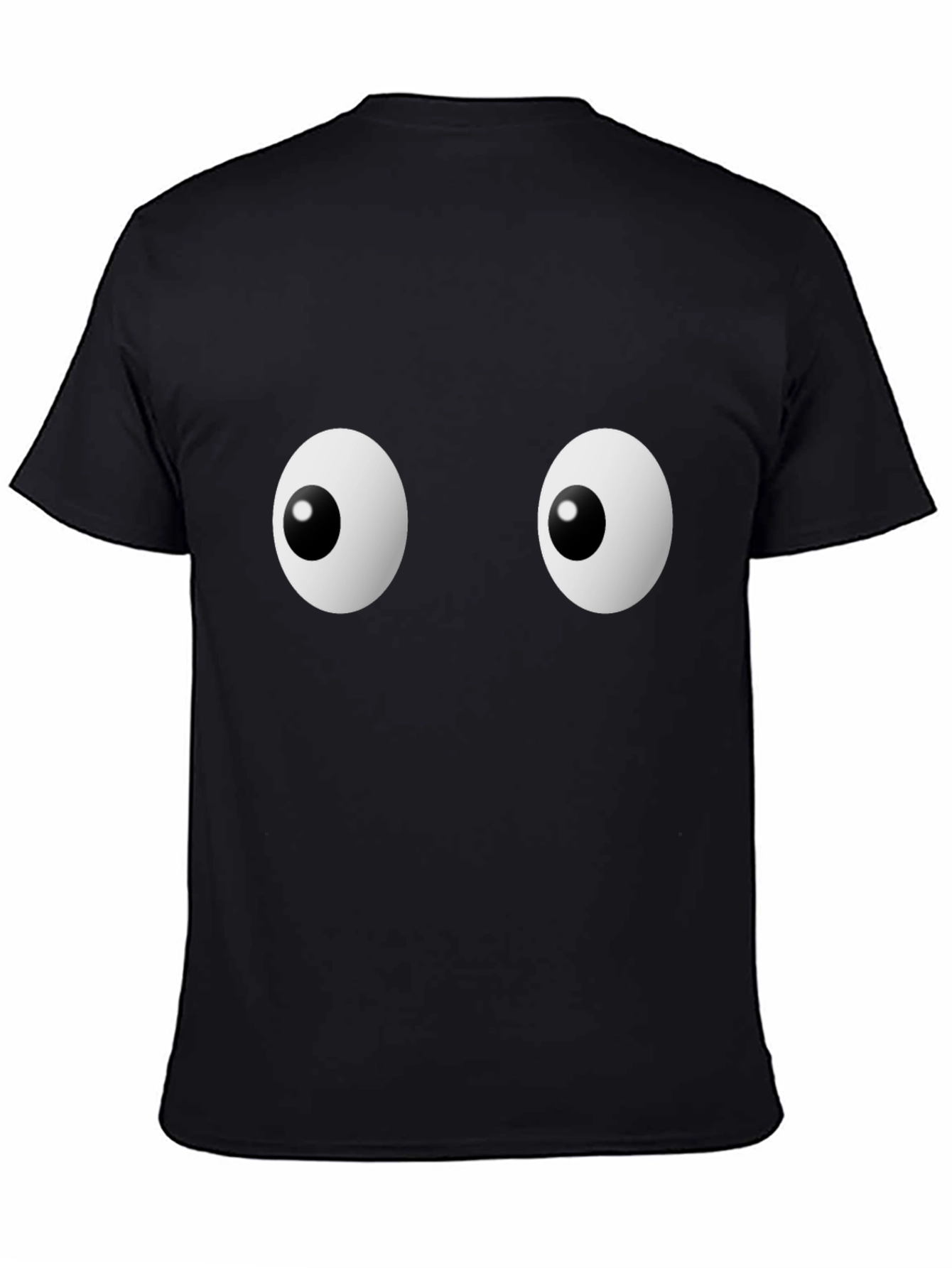 Funny Googly Eyes Graphic Black T-Shirt
