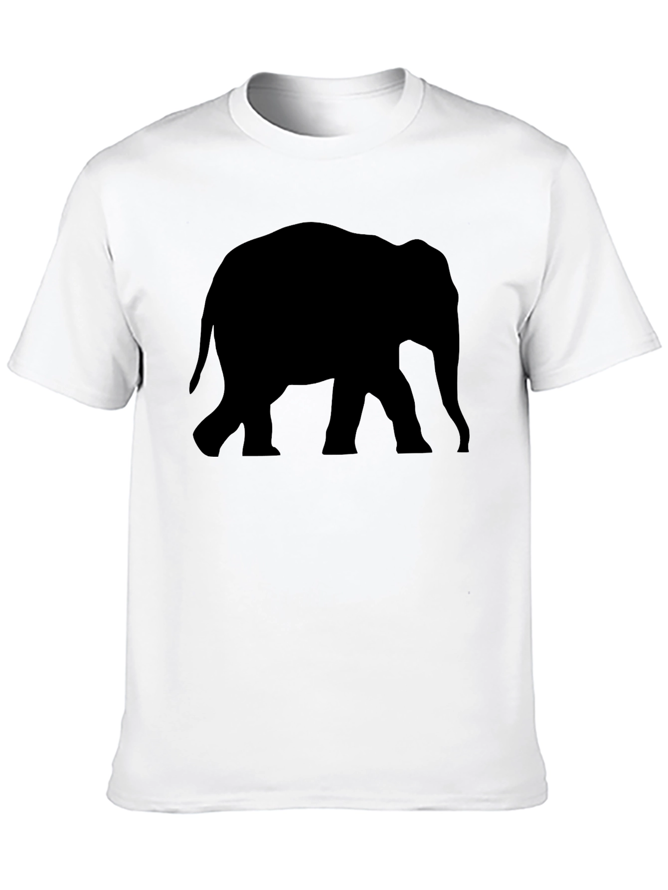 Elephant Silhouette Black T-Shirt