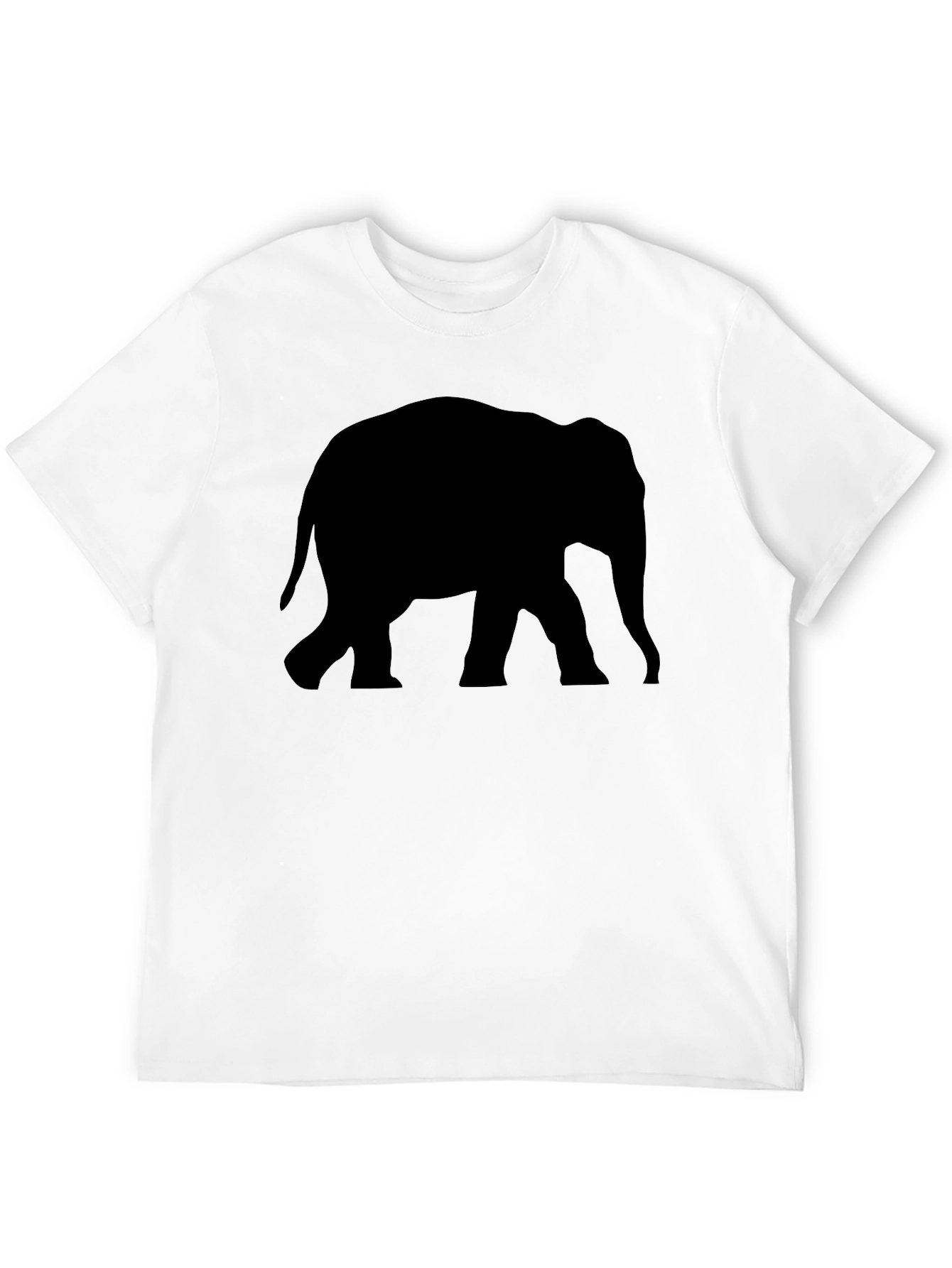 Elephant Silhouette Black T-Shirt