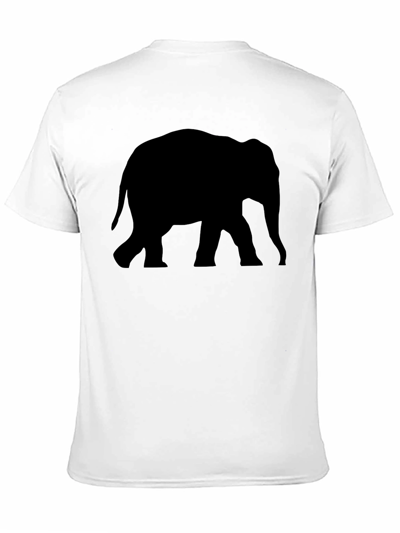 Elephant Silhouette Black T-Shirt