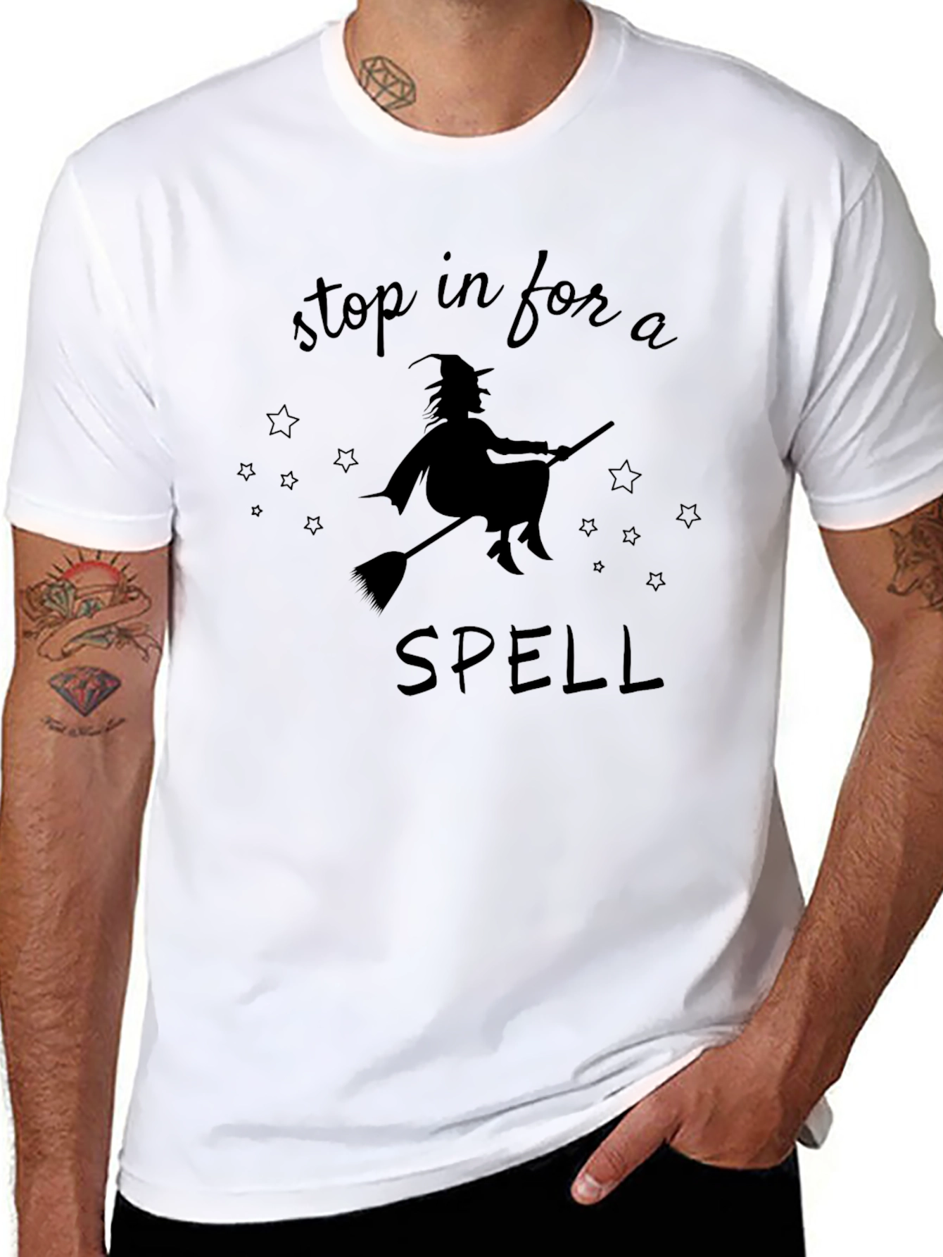 Stop in for a Spell Black T-Shirt