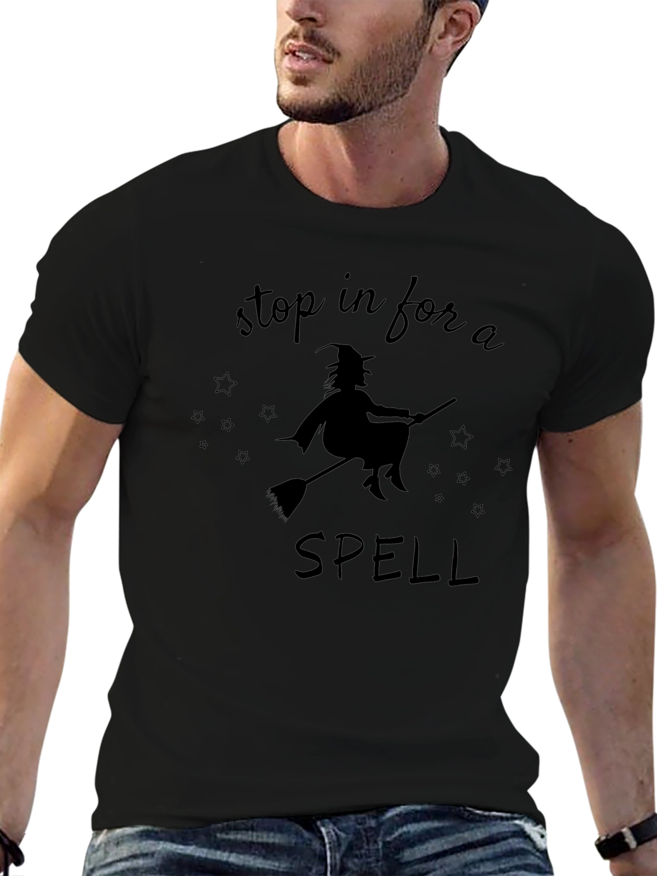 Stop in for a Spell Black T-Shirt