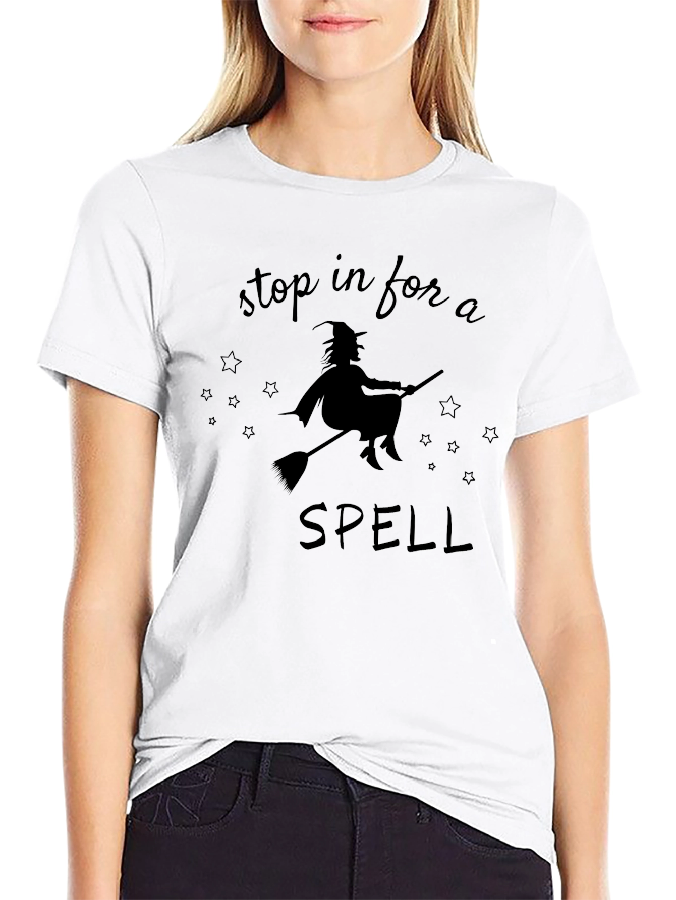 Stop in for a Spell Black T-Shirt