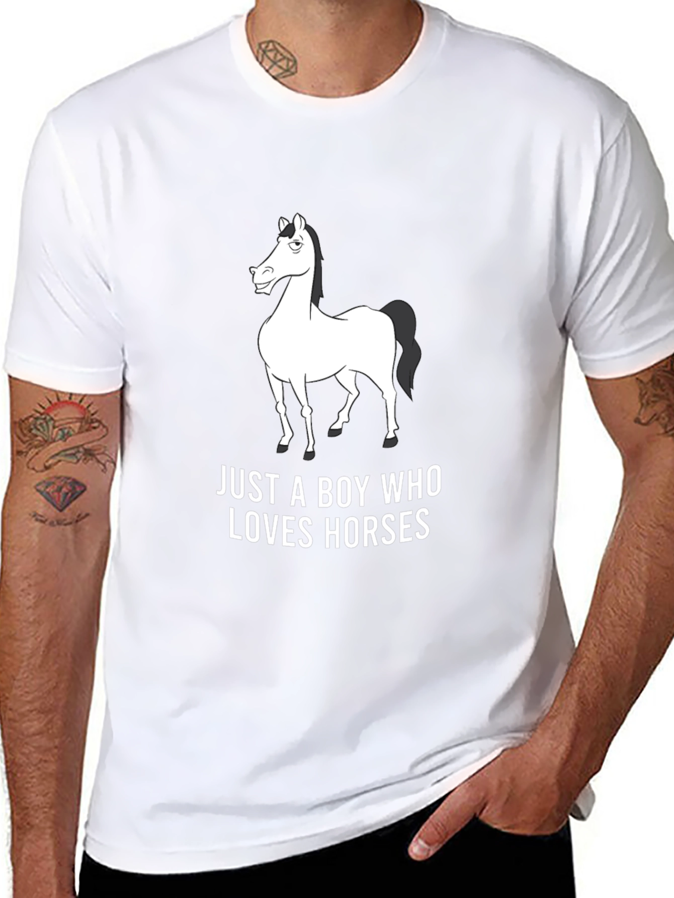 Horse Lover Graphic Tee - Black