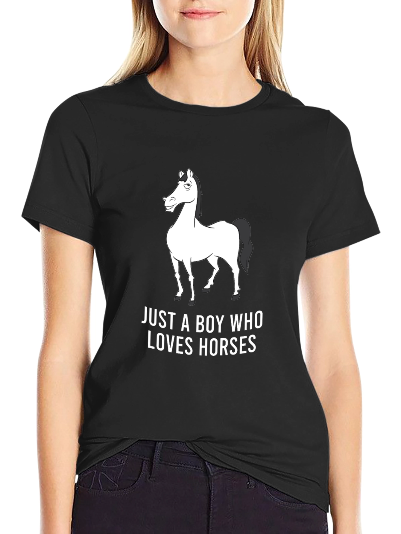 Horse Lover Graphic Tee - Black
