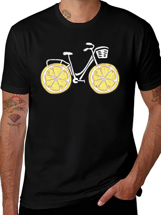 Lemon Bike Graphic T-Shirt - Fun & Quirky Design