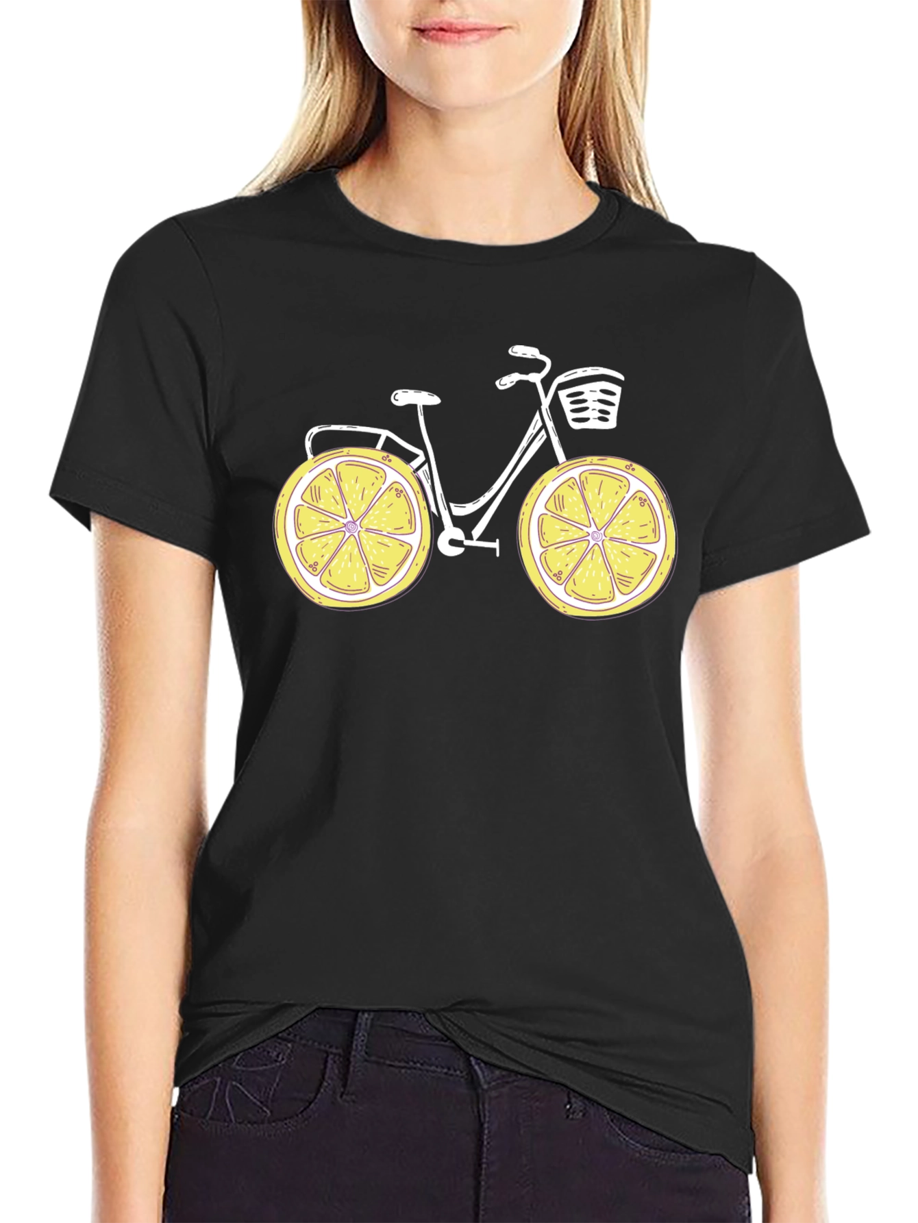 Lemon Bike Graphic T-Shirt - Fun & Quirky Design