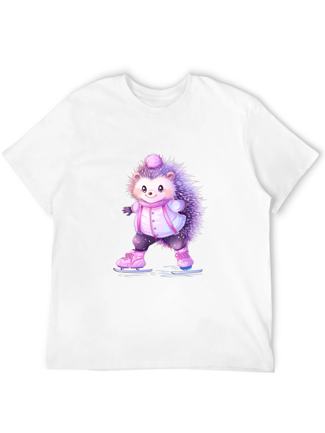 Cute Hedgehog Ice Skating T-Shirt