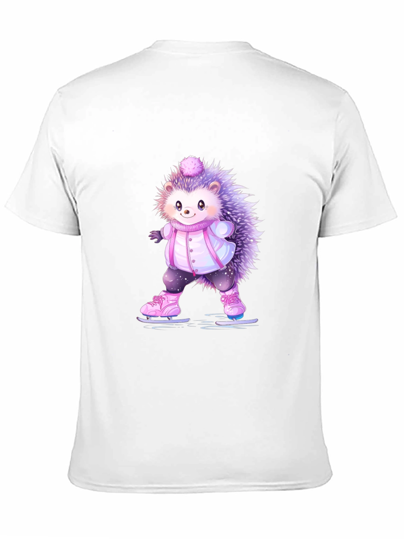 Cute Hedgehog Ice Skating T-Shirt