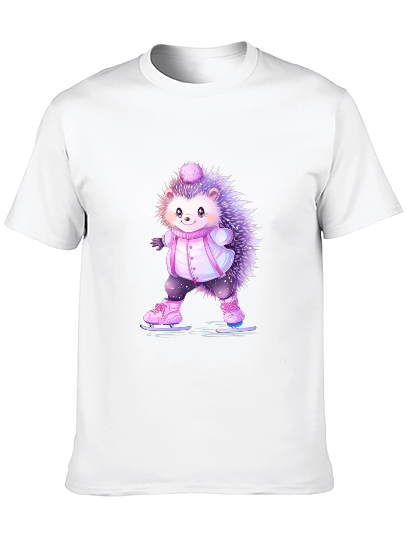 Cute Hedgehog Ice Skating T-Shirt