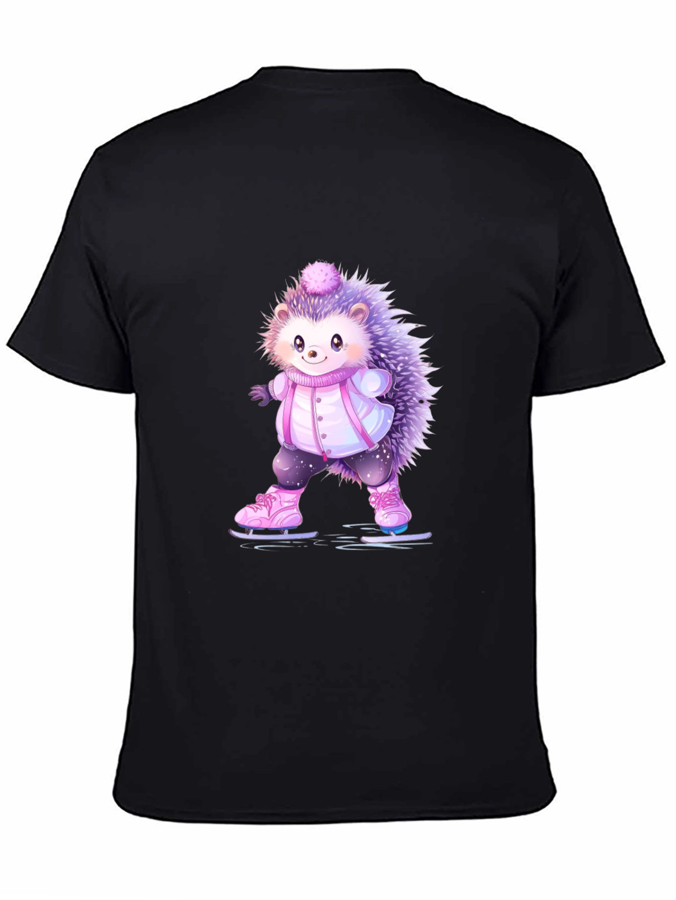 Cute Hedgehog Ice Skating T-Shirt