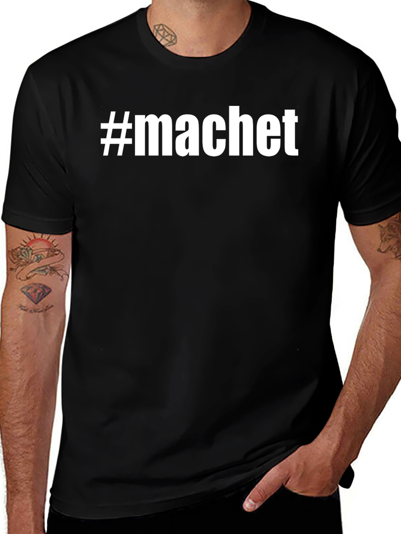 #machet Graphic T-Shirt - Trendy Casual Tee