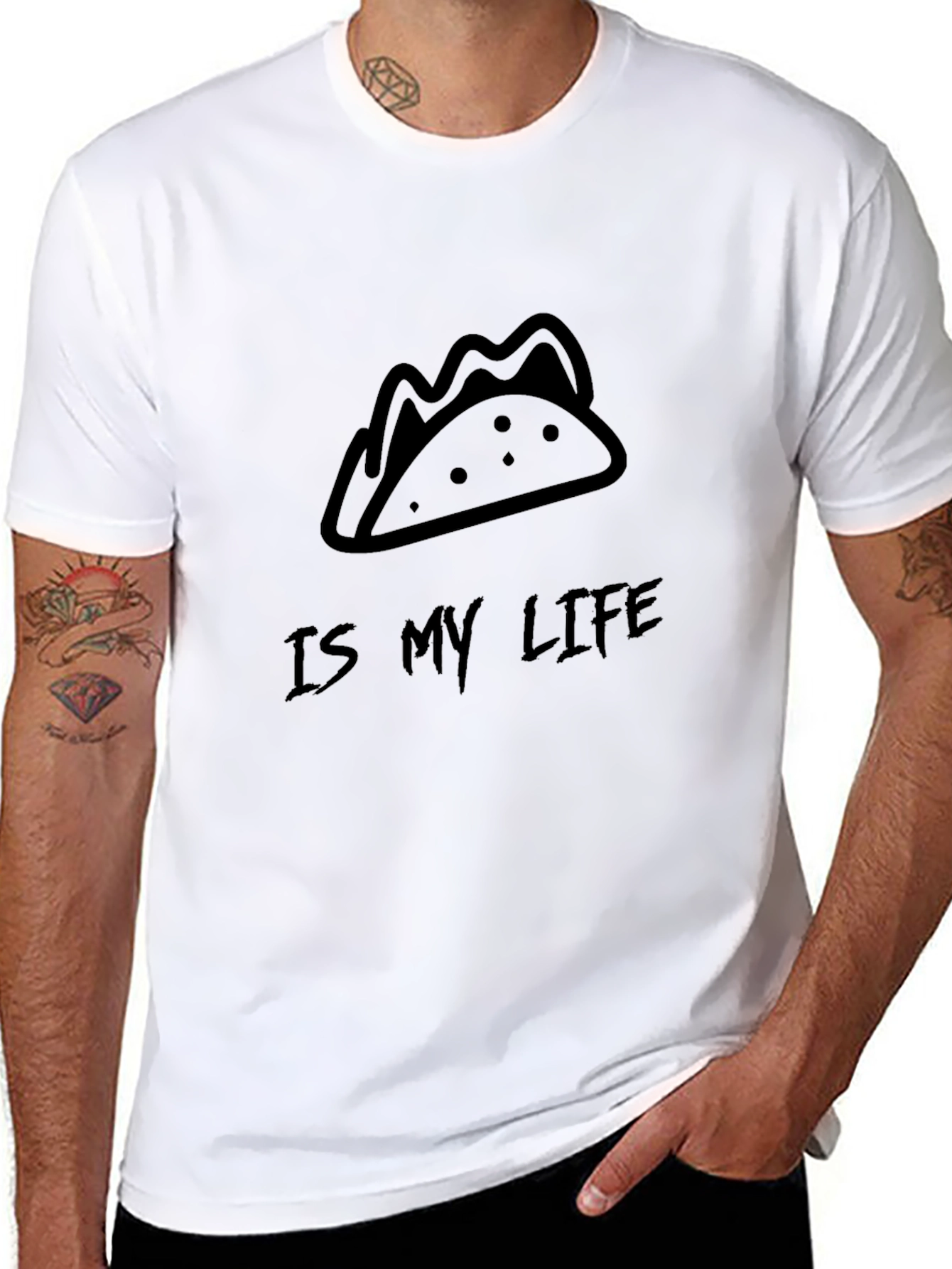 Taco Is My Life Black T-Shirt