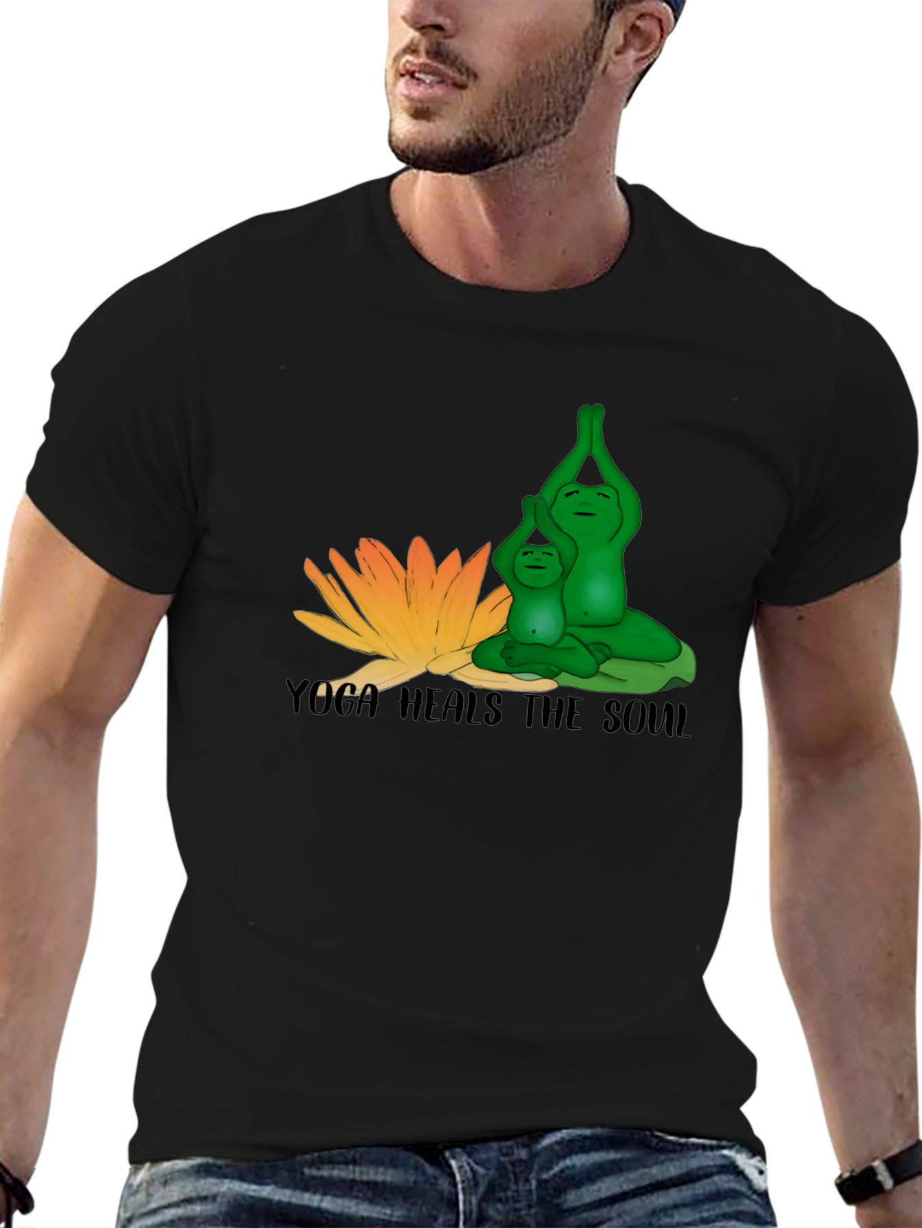 Yoga Frogs T-Shirt - Meditative Design