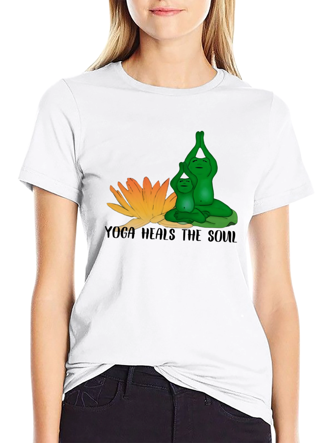 Yoga Frogs T-Shirt - Meditative Design