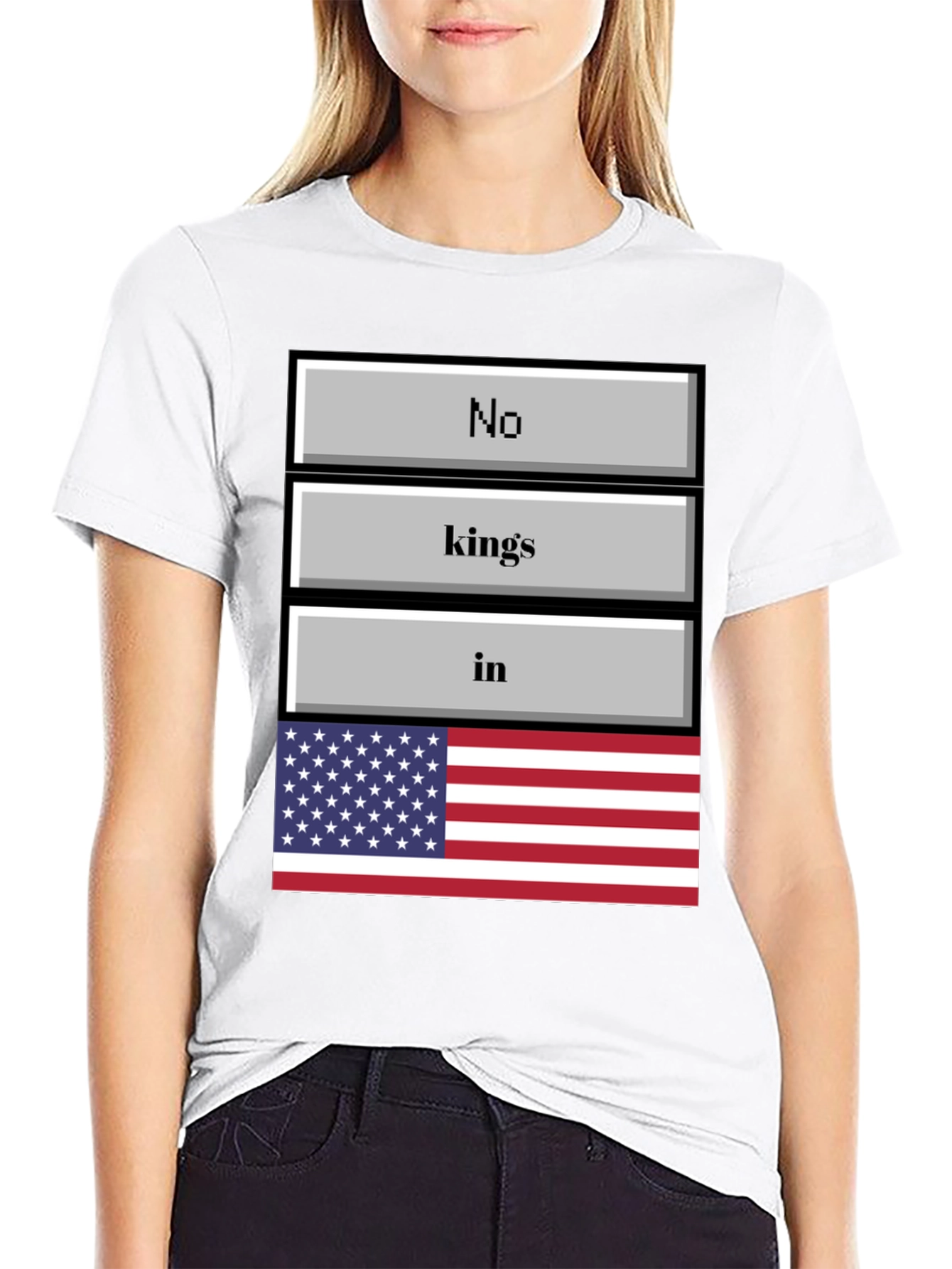 No Kings in America T-Shirt Patriotic USA