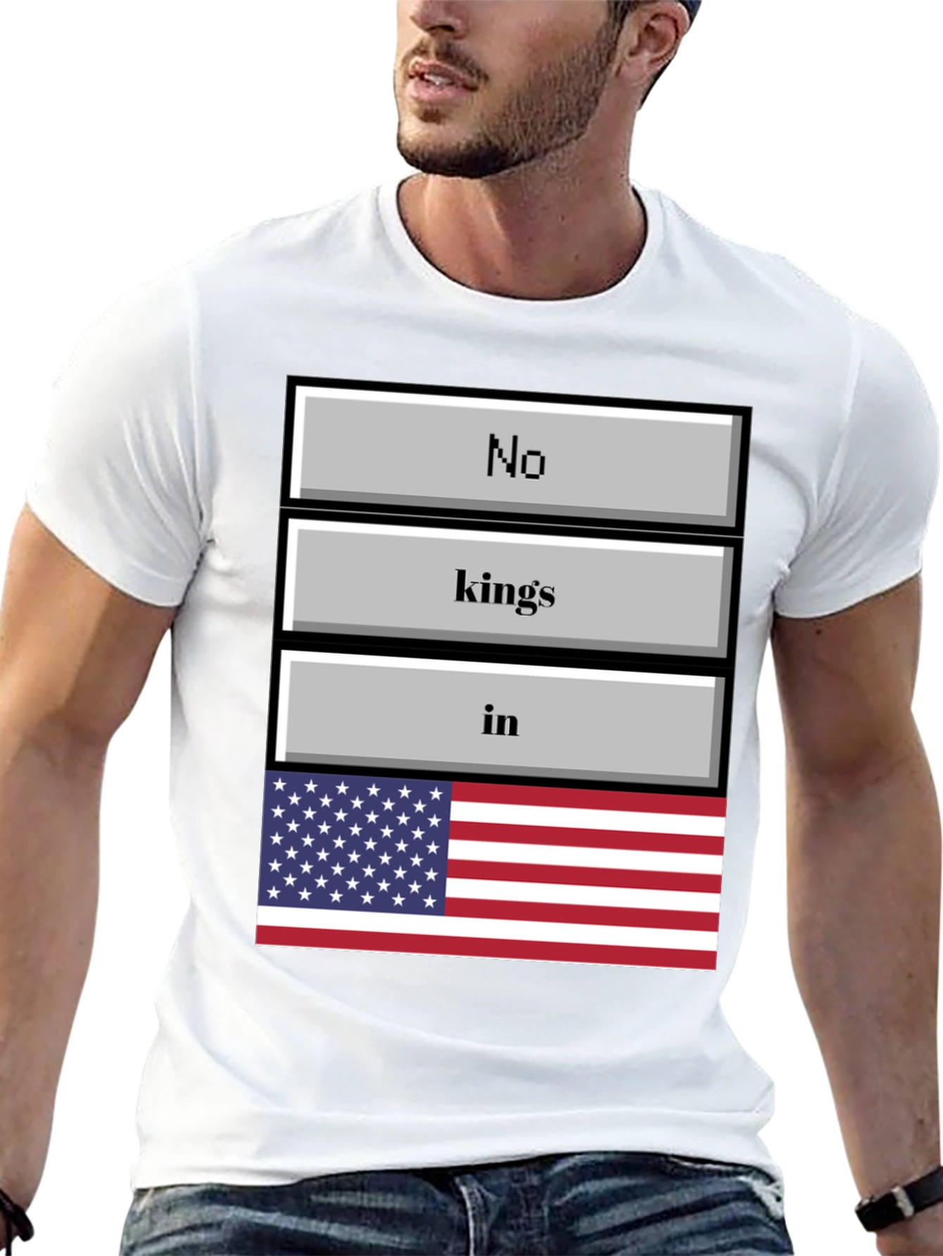 No Kings in America T-Shirt Patriotic USA