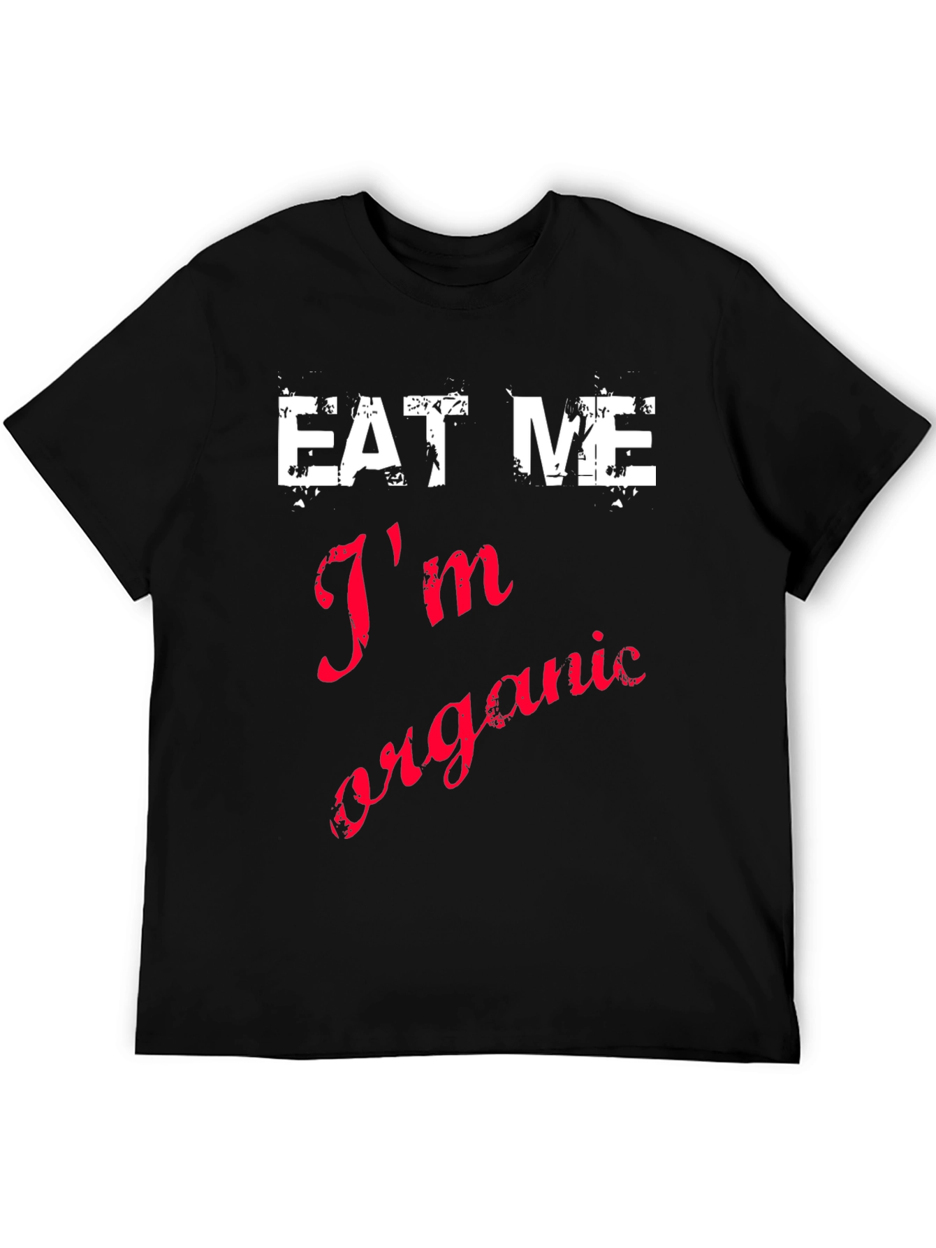 Eat Me Im Organic Black Cotton T-Shirt