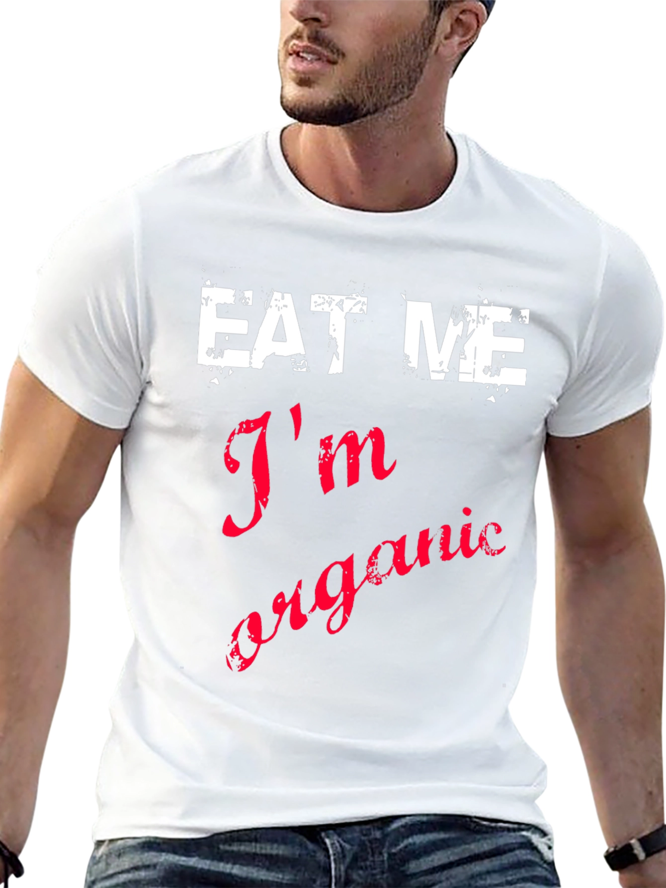 Eat Me Im Organic Black Cotton T-Shirt