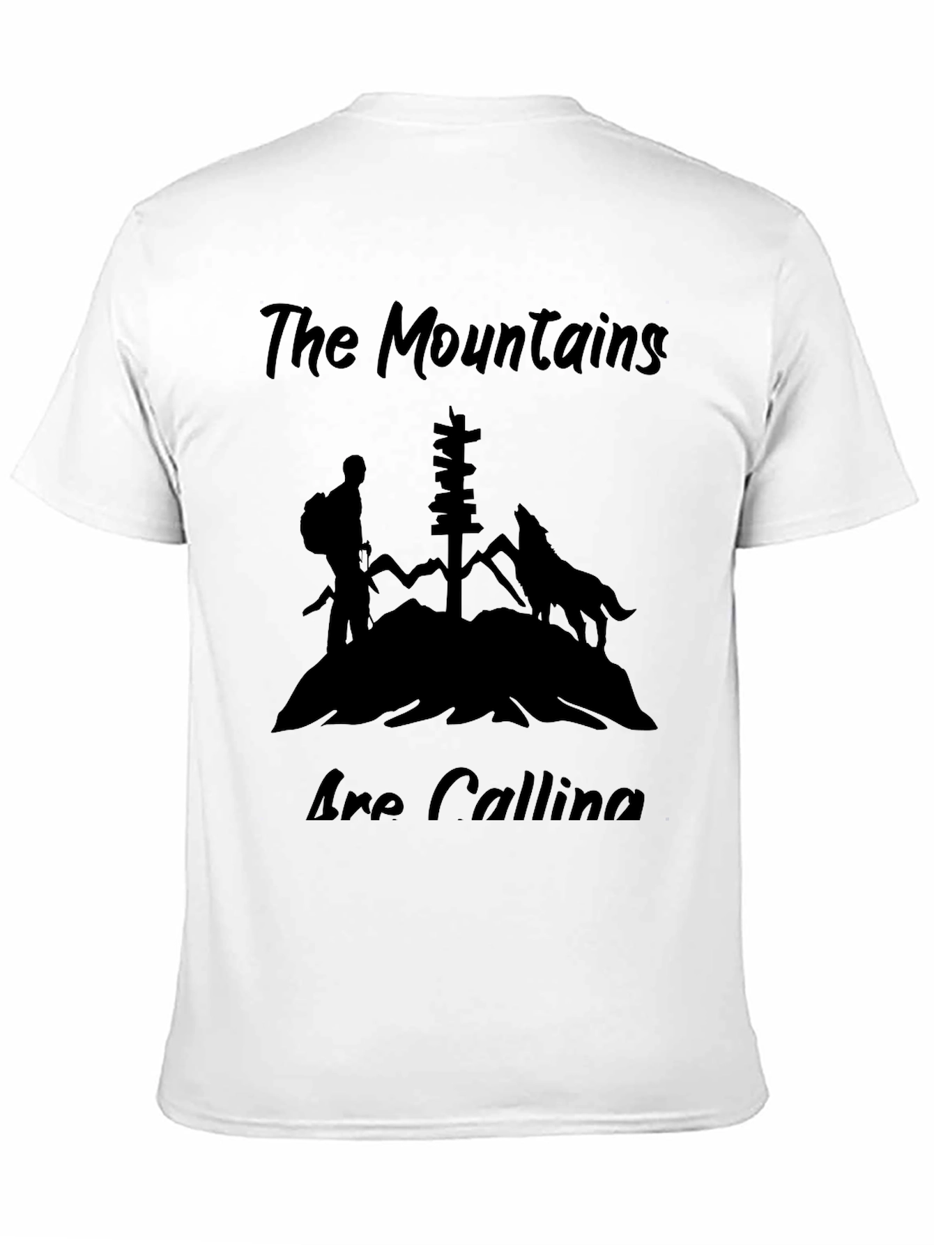Mountains are Calling Black T-Shirt