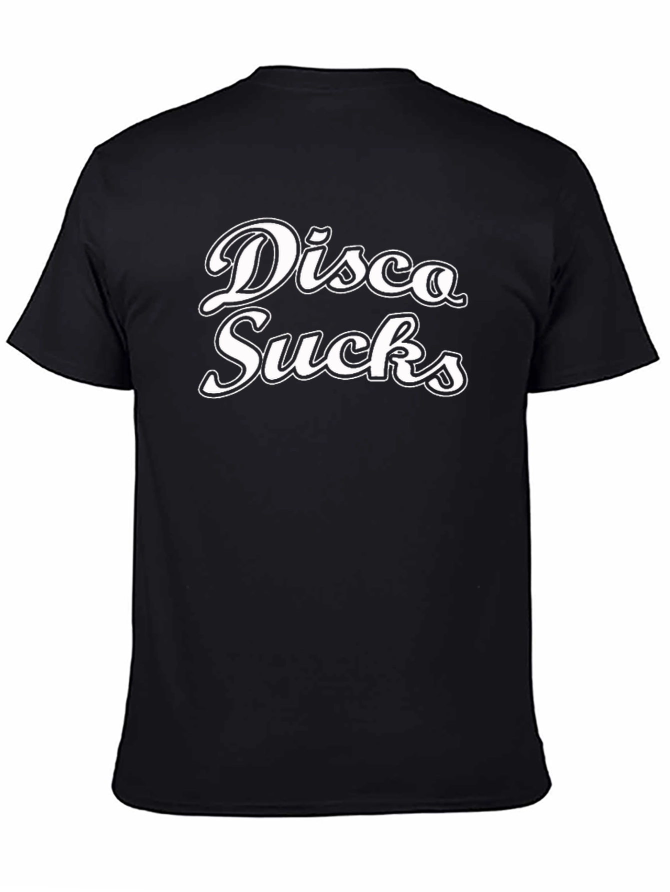 Disco Sucks Black Graphic Tee Shirt