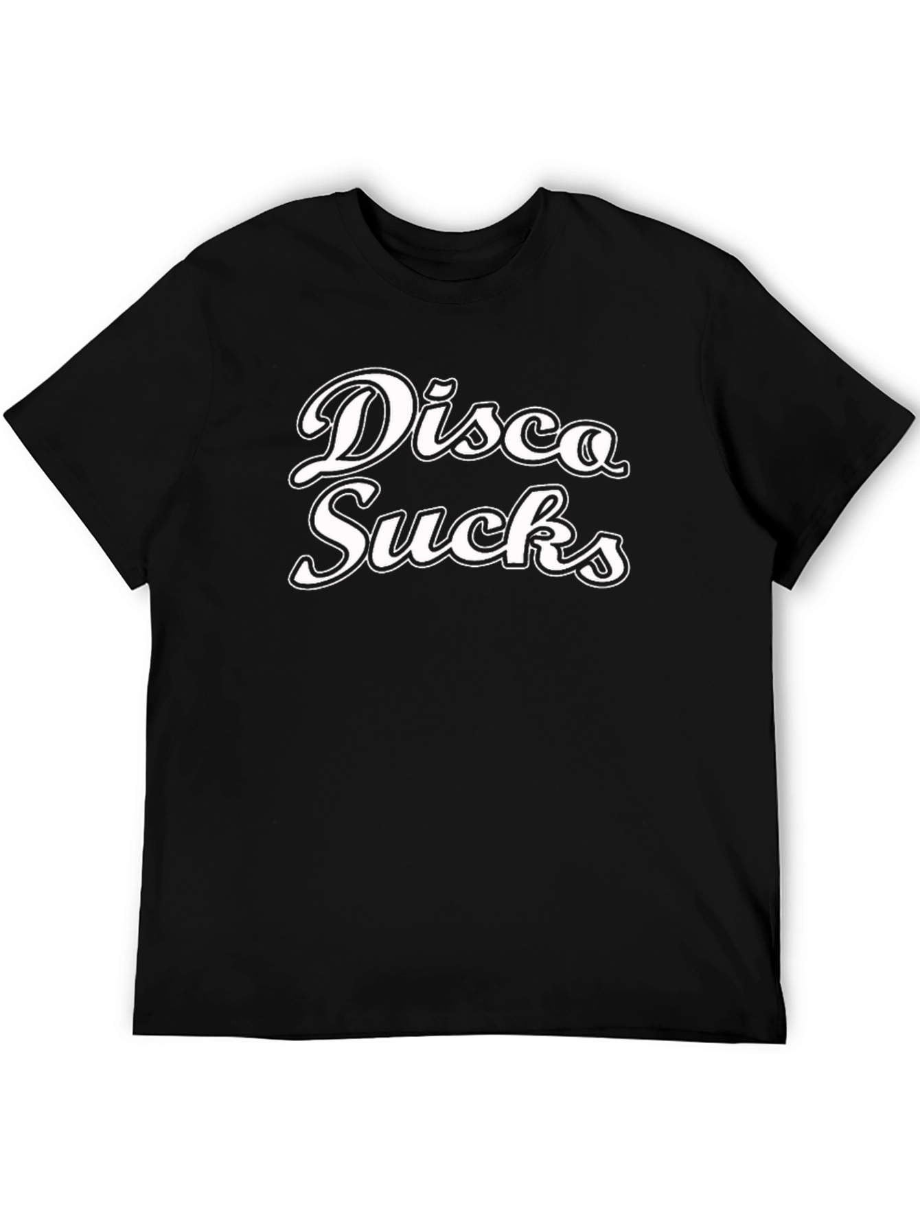 Disco Sucks Black Graphic Tee Shirt