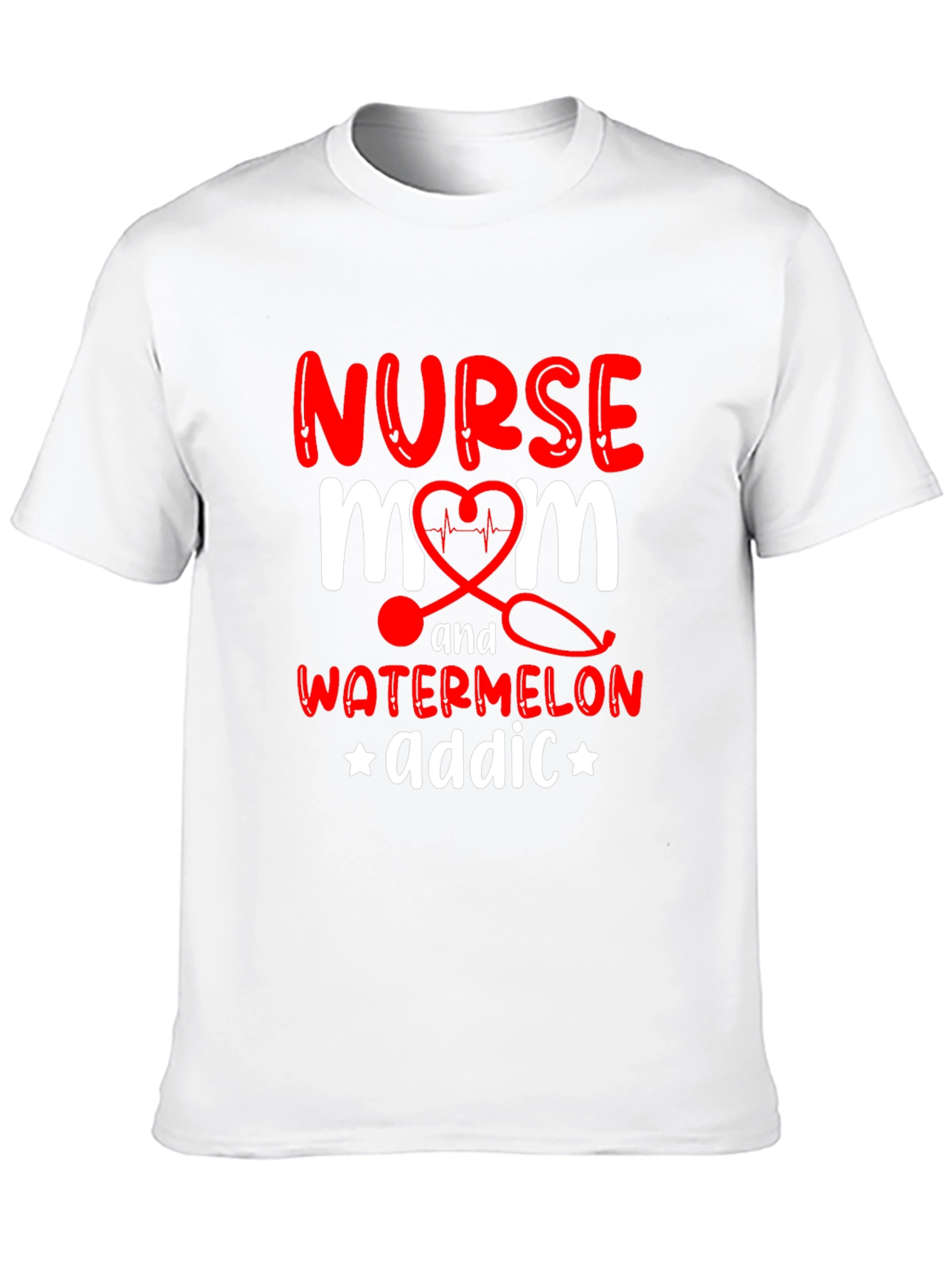 Nurse Mom Watermelon Addict Graphic Tee