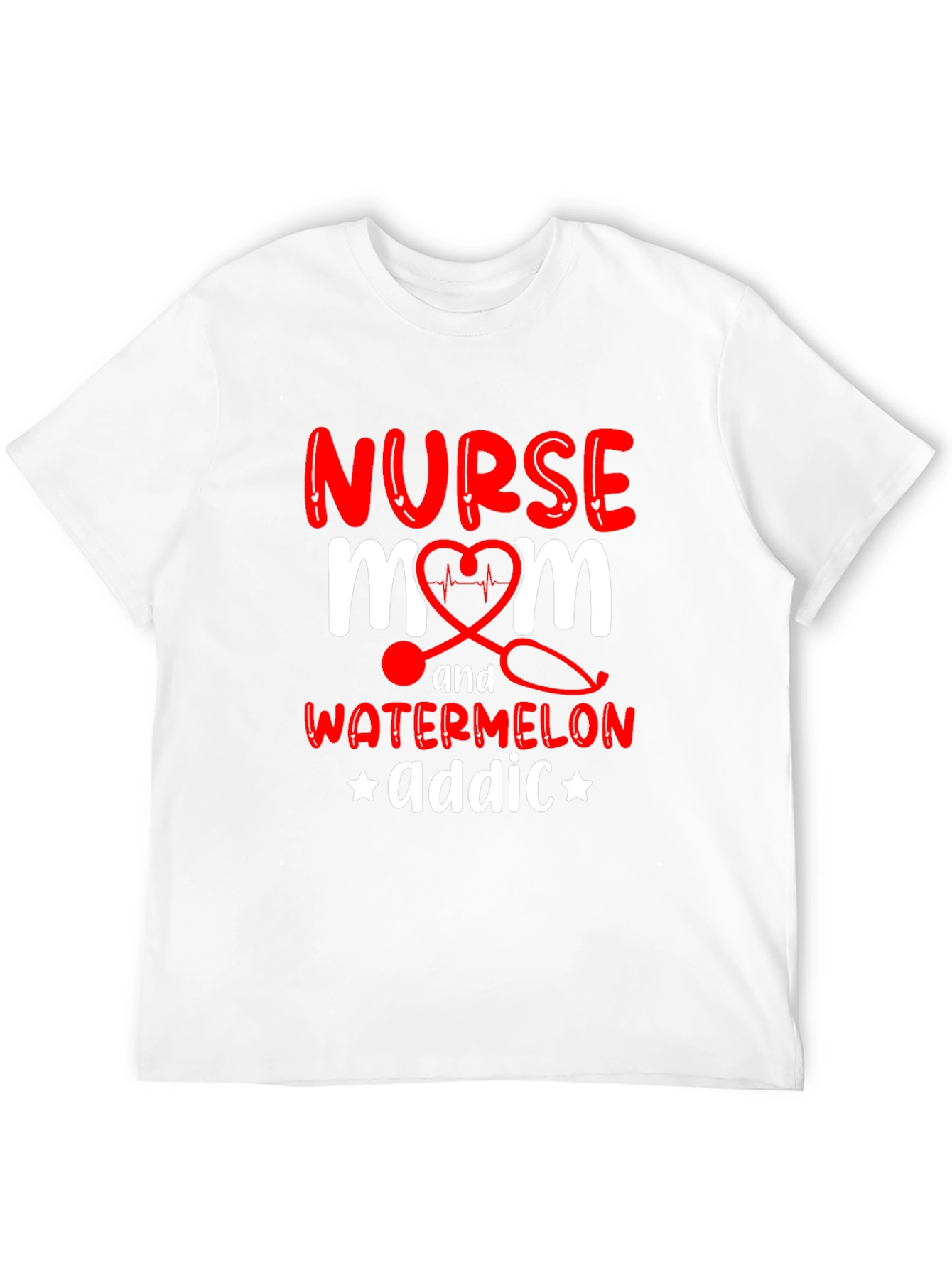 Nurse Mom Watermelon Addict Graphic Tee